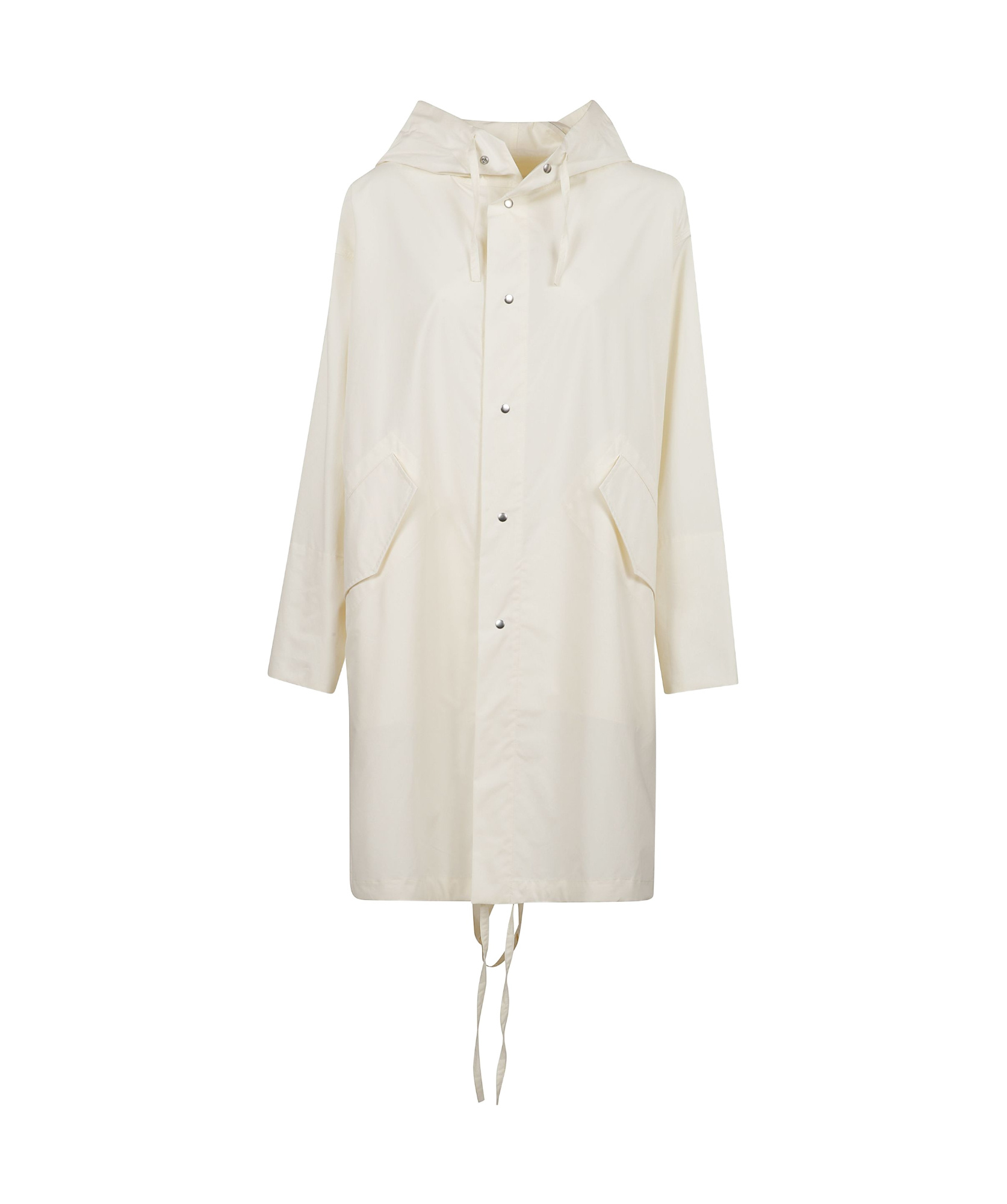 Jil Sander Long-sleeved Parka Coat In White