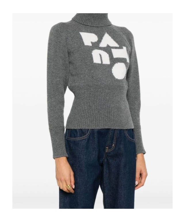 Shop Patou Logo-intarsia Sweater In Black