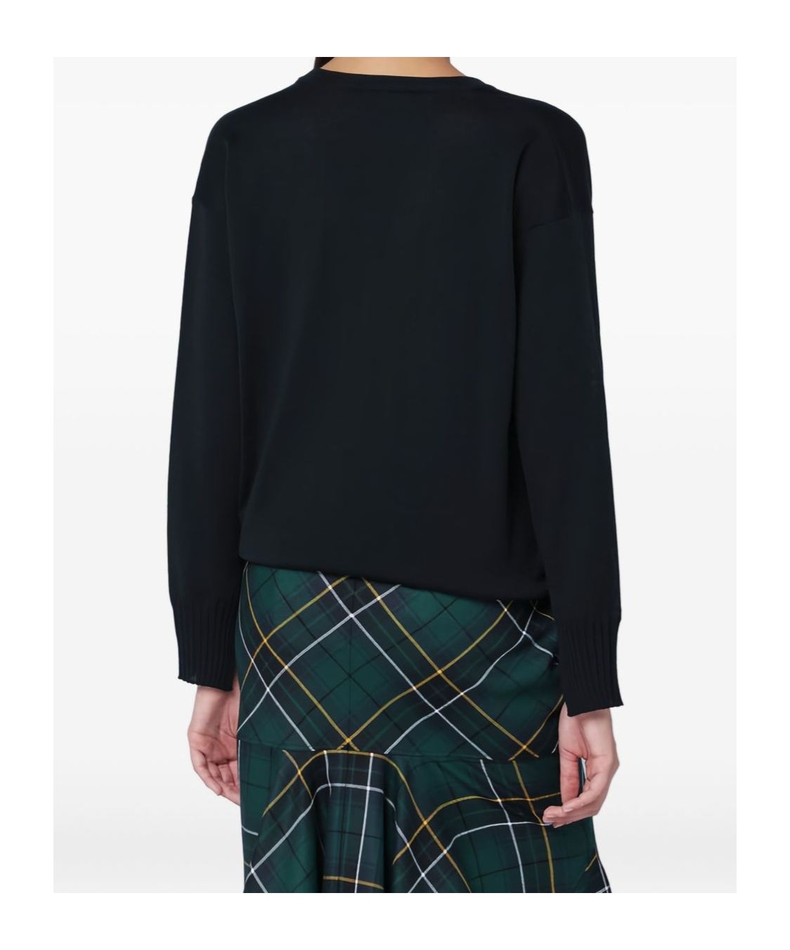 Roberto Collina V-neck Long Sweater In Black