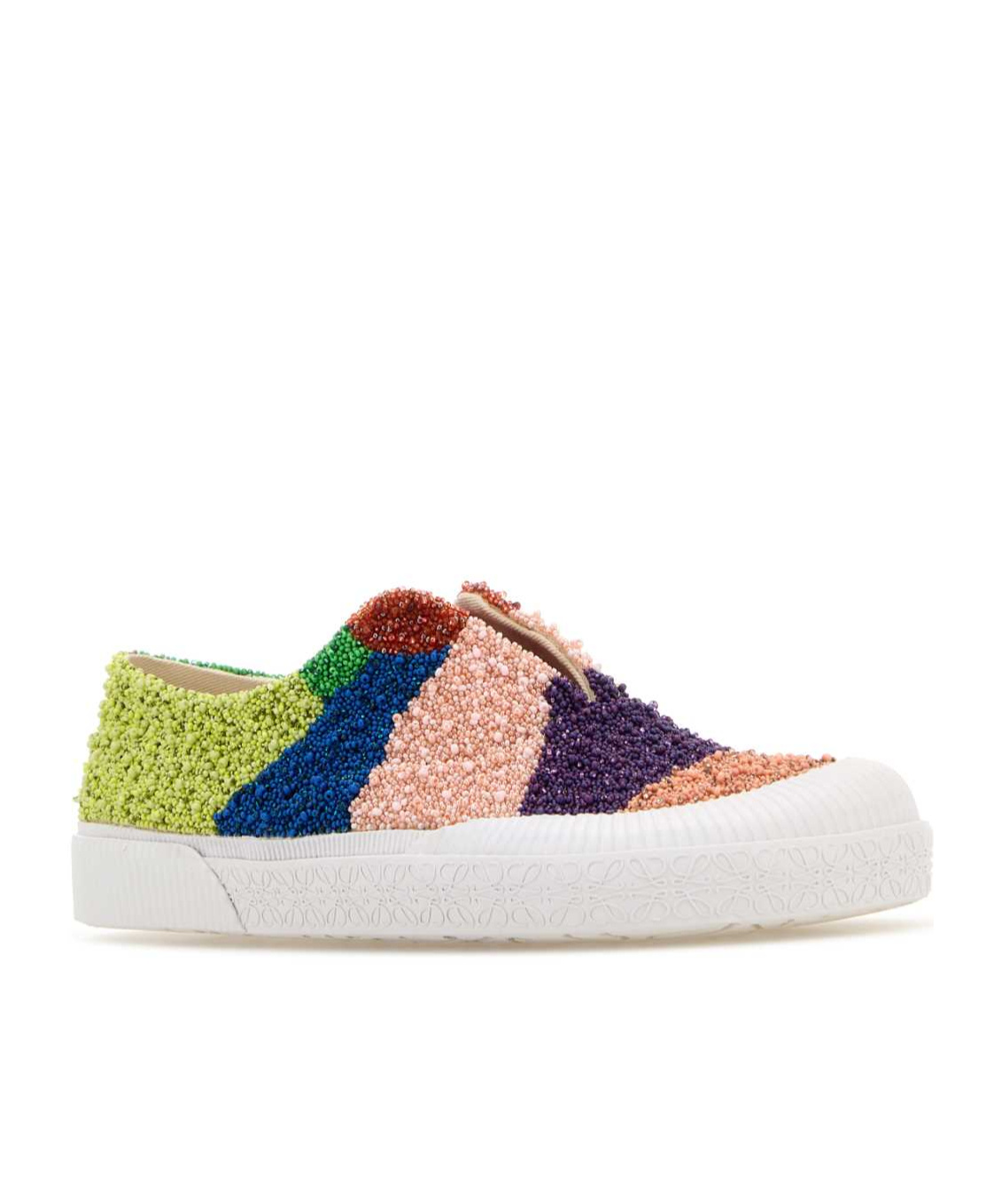 Loewe Slip On Terra Vulca In Tessuto Decorato Uomo In Multicolor