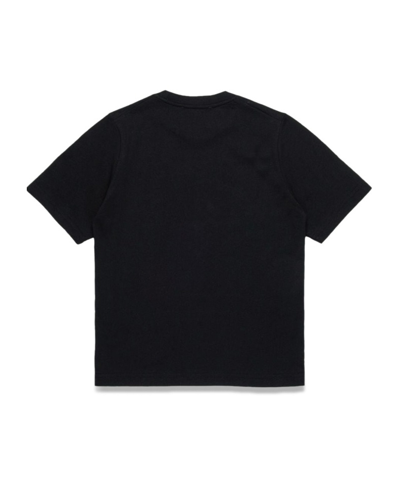 Dsquared2 Black T-shirt With Contrasting Icon Print In Black