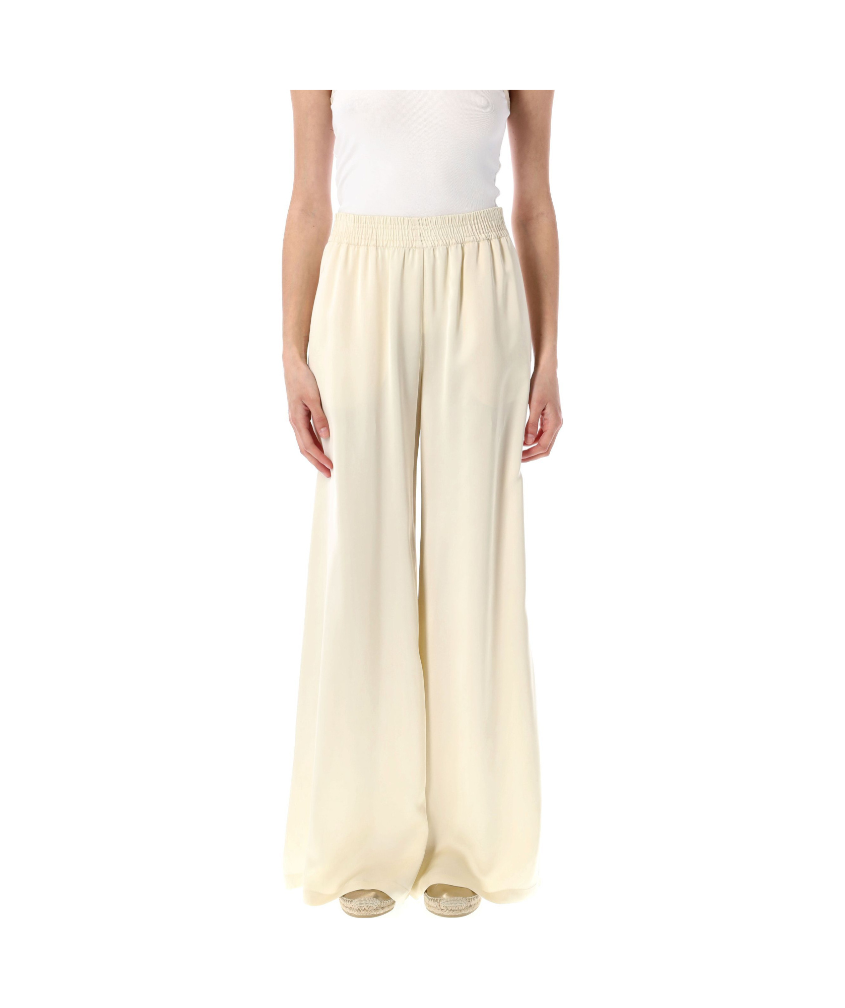 Shop Fabiana Filippi Amelia Satin Trousers In Nude