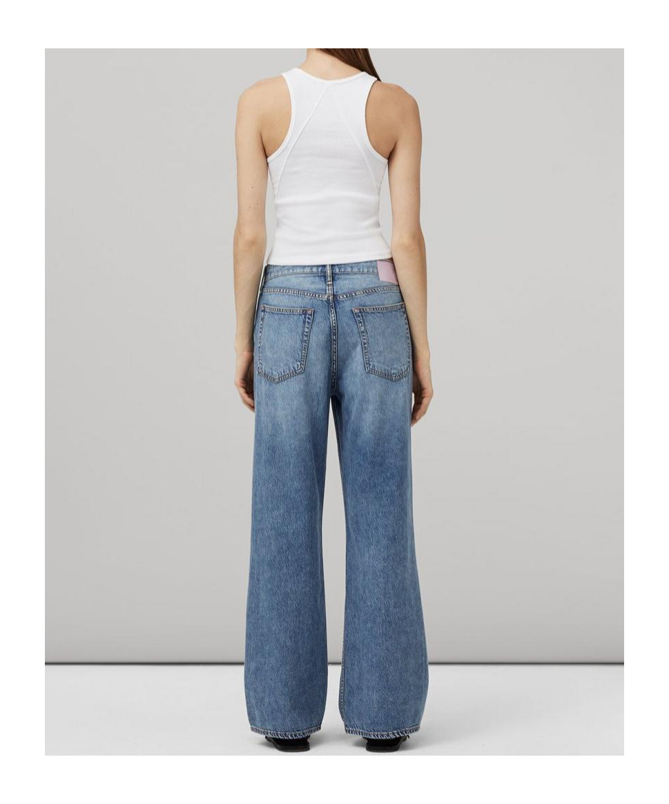 Rag & Bone Logo Denim Pants In Gray