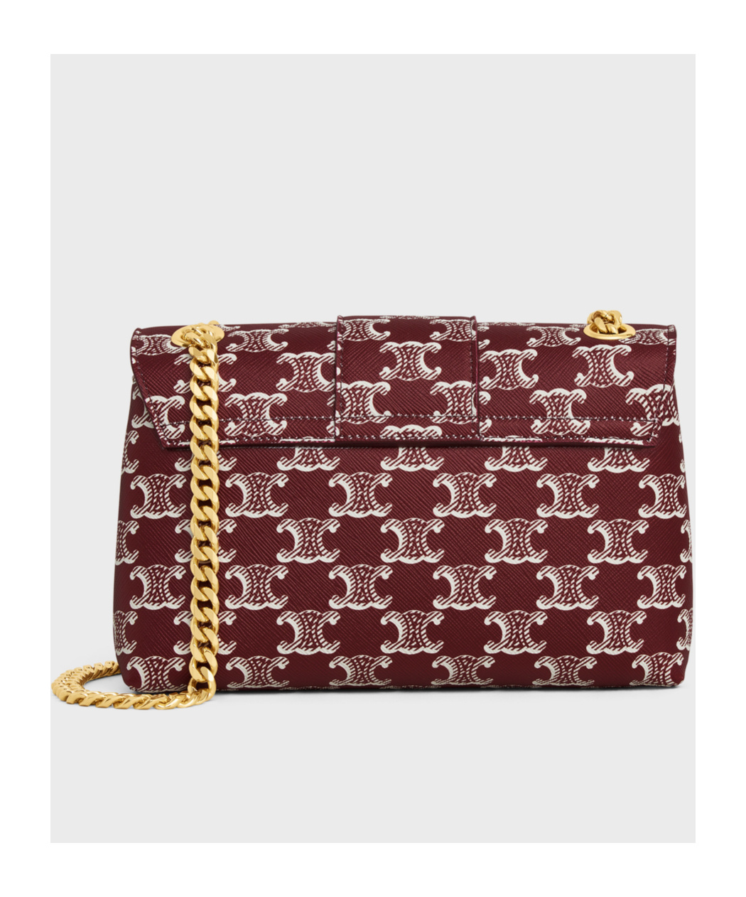 Celine Victoire Two-color Shoulder Bag In Light Wine Red