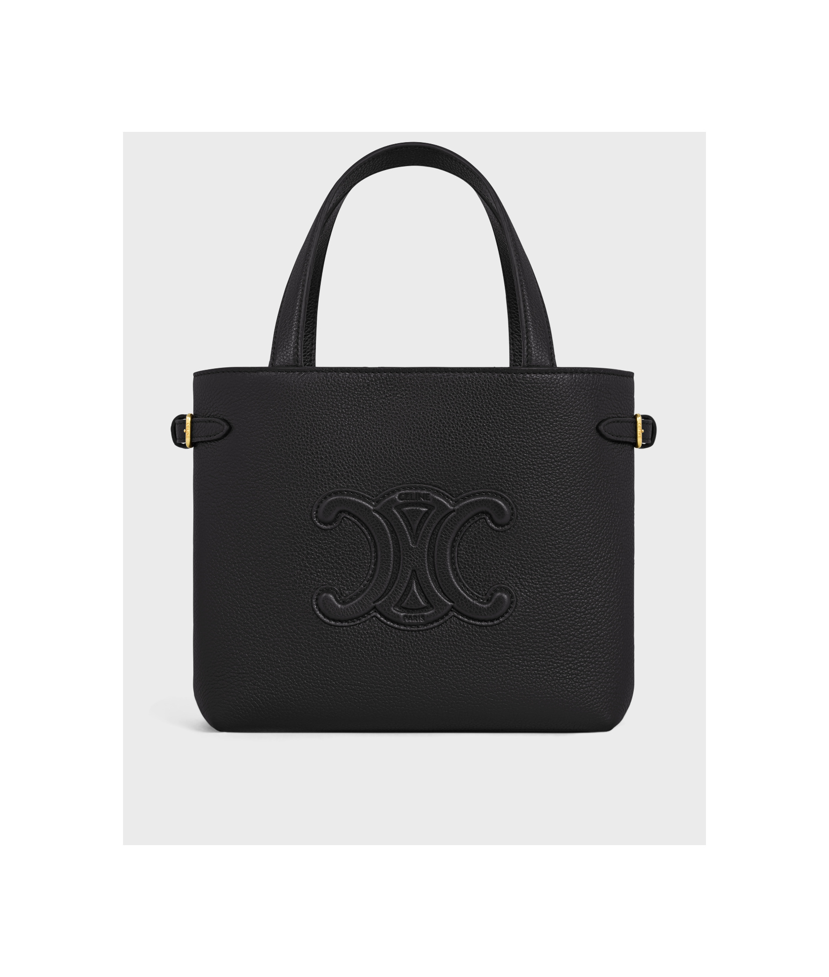 Celine Mini Cabas Anais Cuir Triomphe In Grained Calfskin In Black