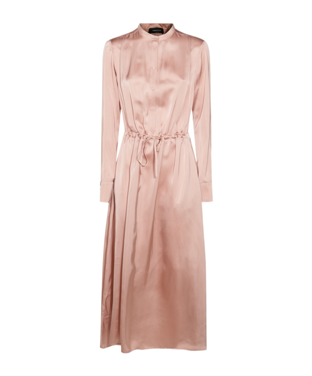 Fabiana Filippi Pink Viscose Maxi Dress In Nude