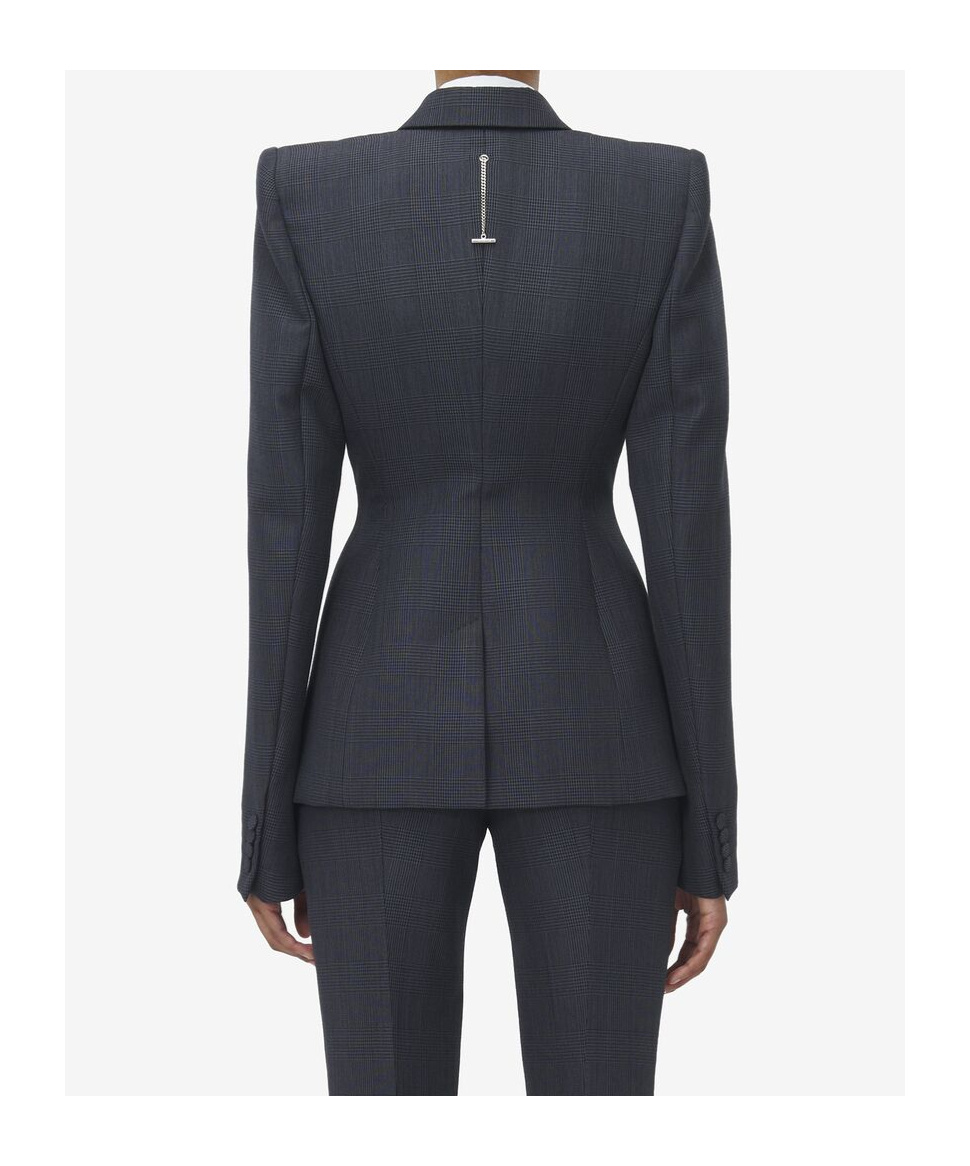 Alexander Mcqueen Crossed Blazer In Grey
