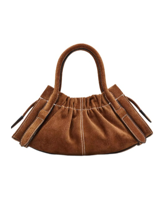 Marc Jacobs The Suede Cristina Small Satchel In Brown