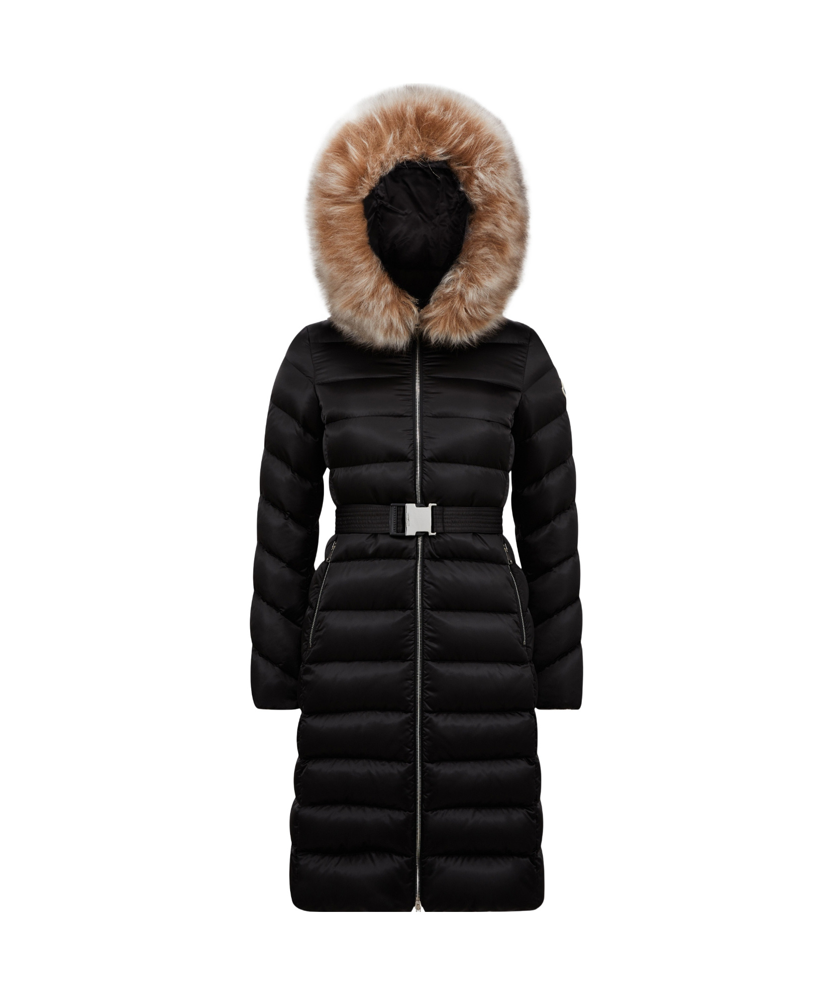 Moncler Leersie Long Down Jacket In Black