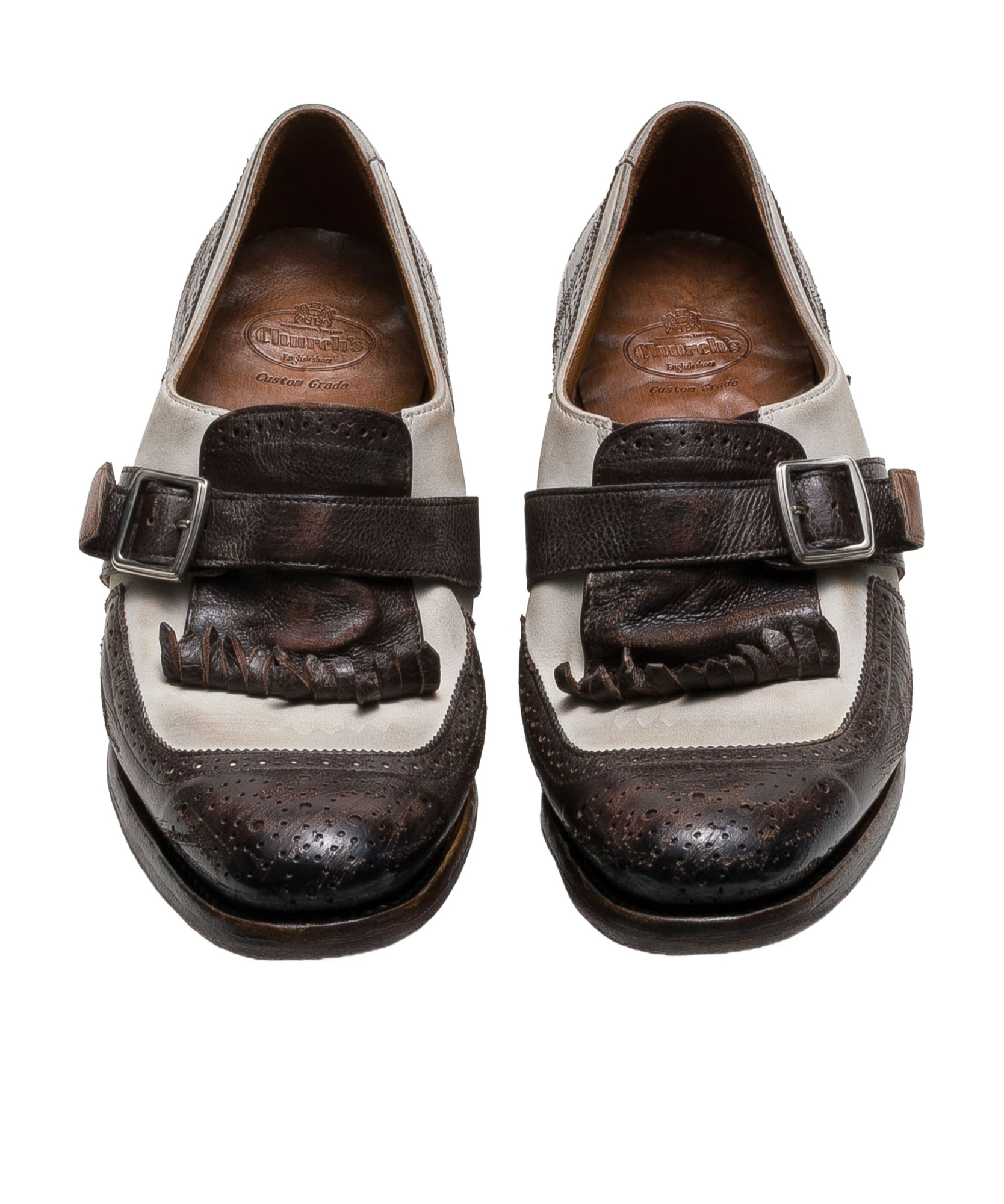 Church's Two-tone Leather Shanghai Loafers In Black