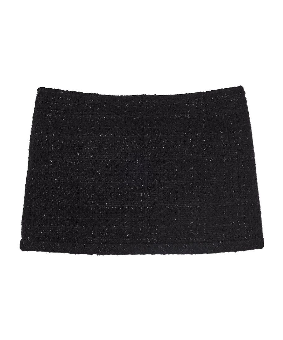 Marc Jacobs Tweed Mini Skirt In Black