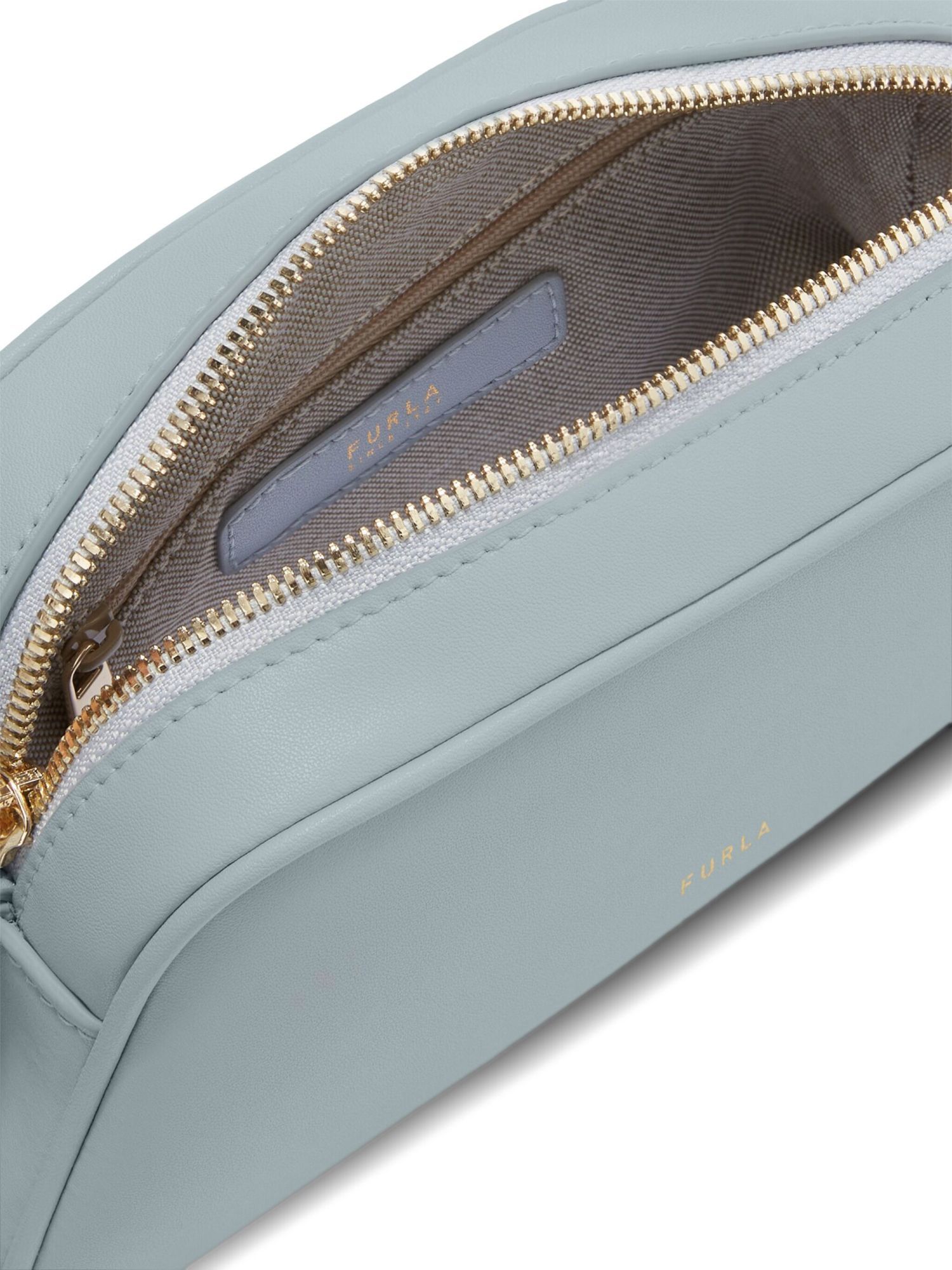 Furla Goccia Mini Bag In Leather Color Light Blue In Blue