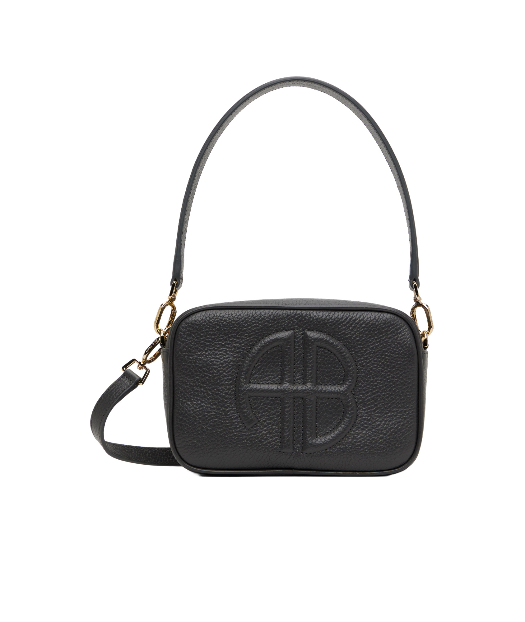 Anine Bing Lili Leather Shoulder Bag In Black
