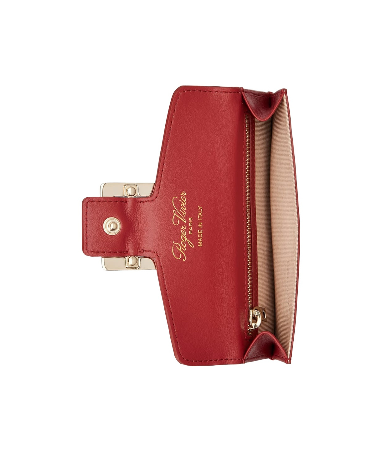 Roger Vivier Belle Vivier Credit Card Holder In Red