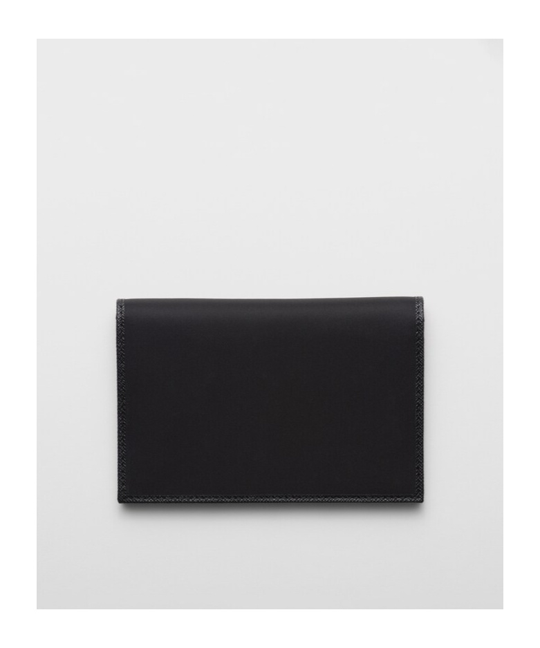 Prada Re-nylon Passport Holder In Black