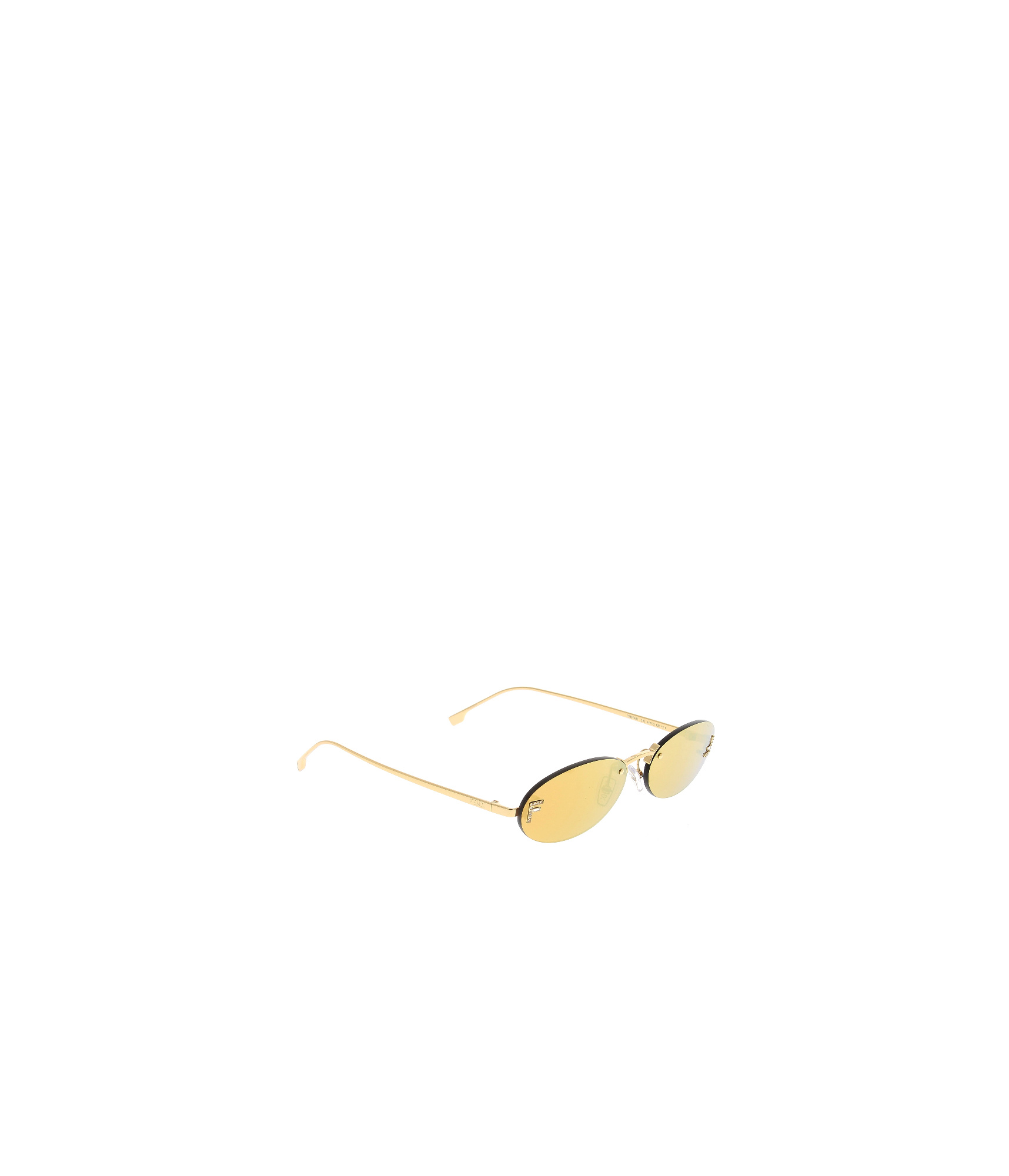 Fendi Eyewear Round Frame Sunglasses In Yellow