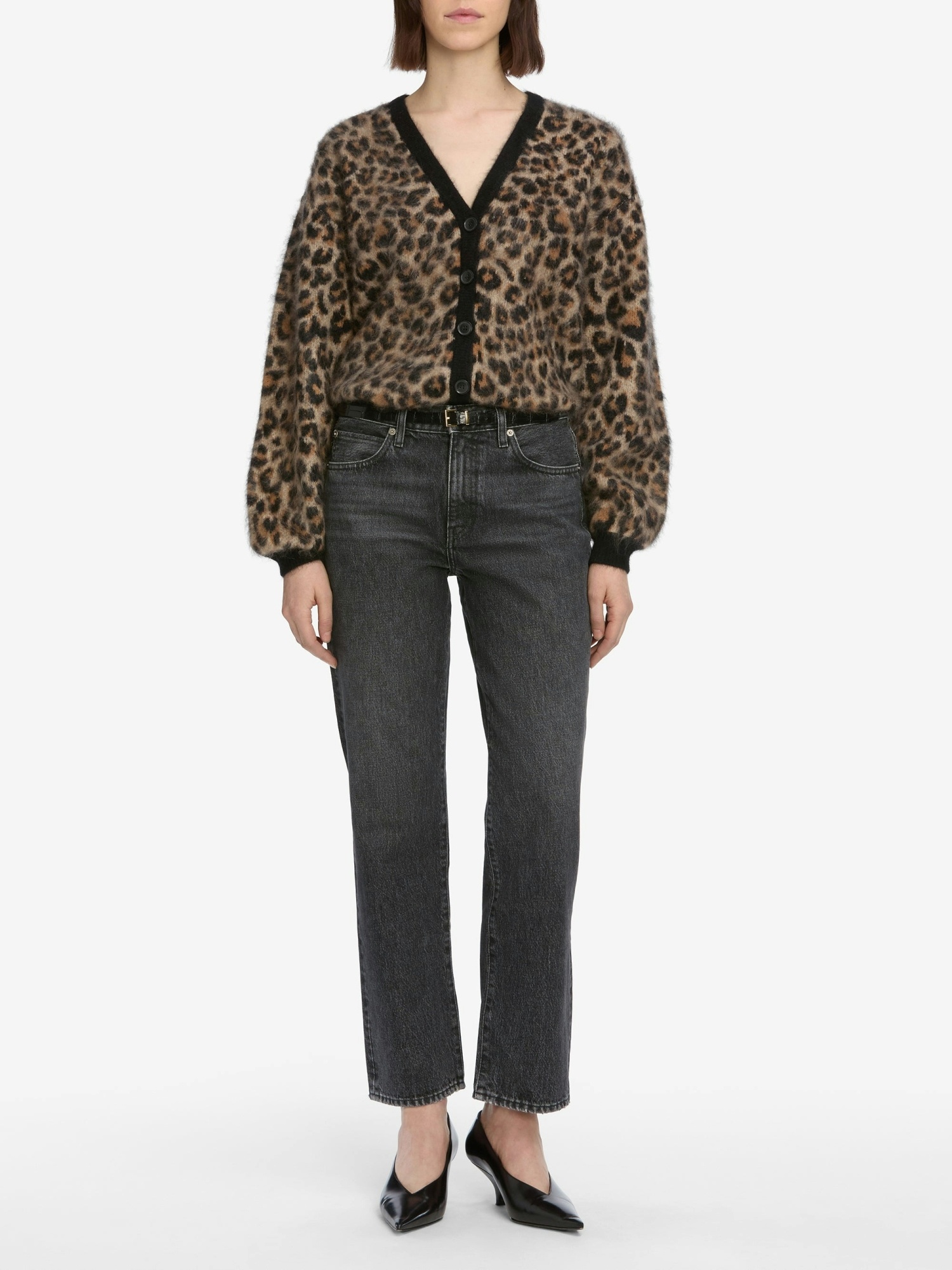 Frame Mid-rise Straight-leg Jeans In Black