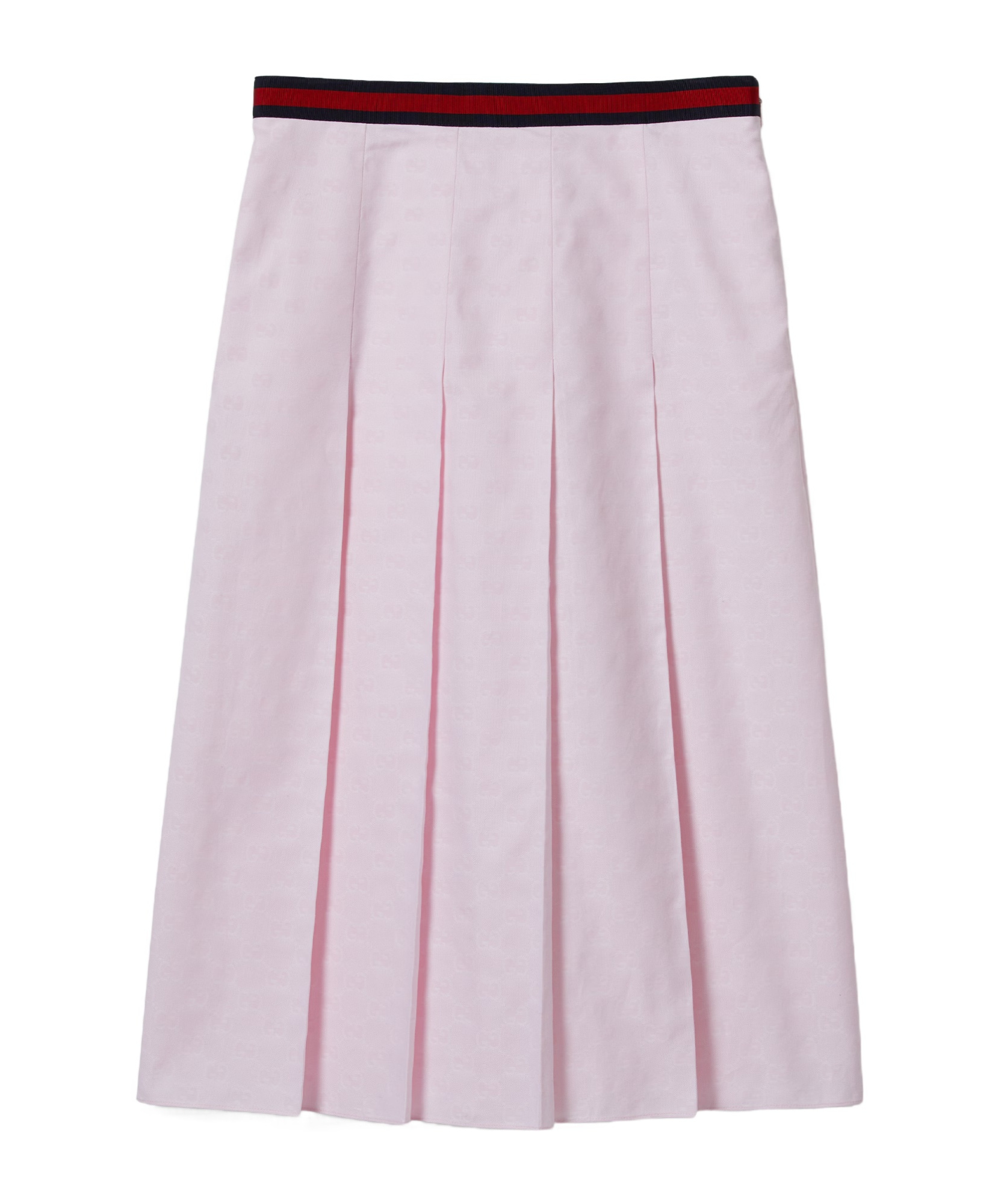 Gucci Gg Supreme Pleated Skirt In Pink