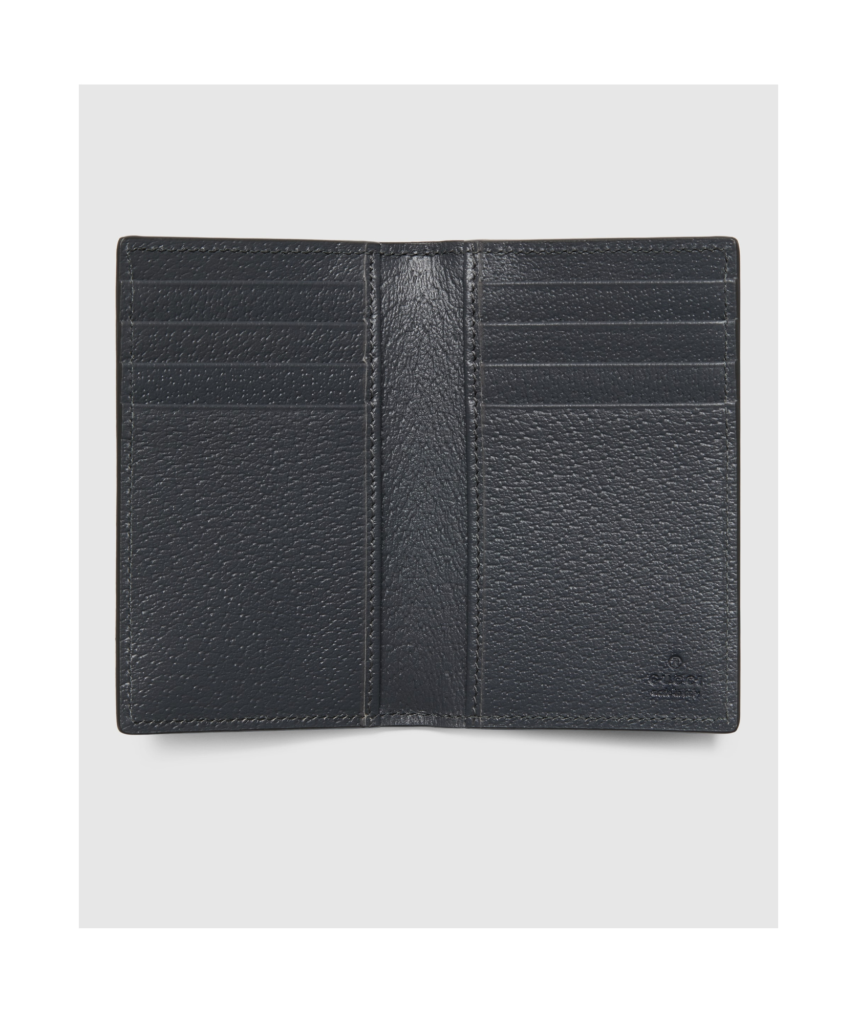 Gucci Men Black Card Holder With All-over Gg Motif And Logo On The Front In Fabric Man