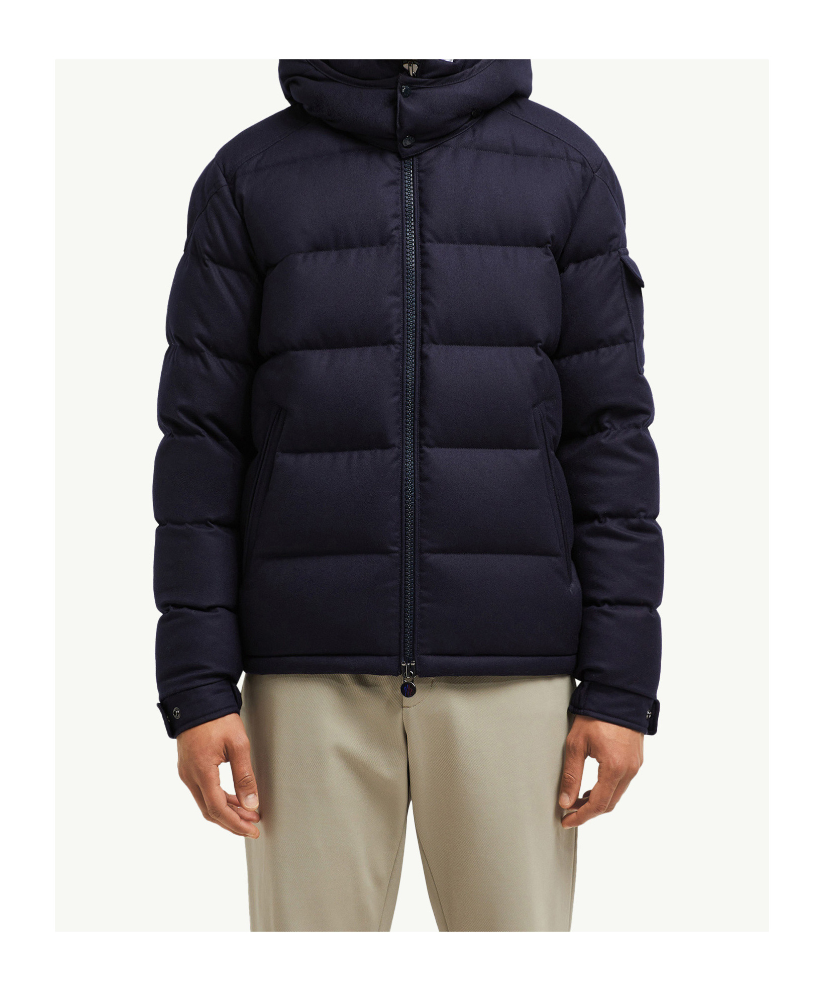 Moncler Men Montgenevre Virgin Wool Down Jacket In Blue