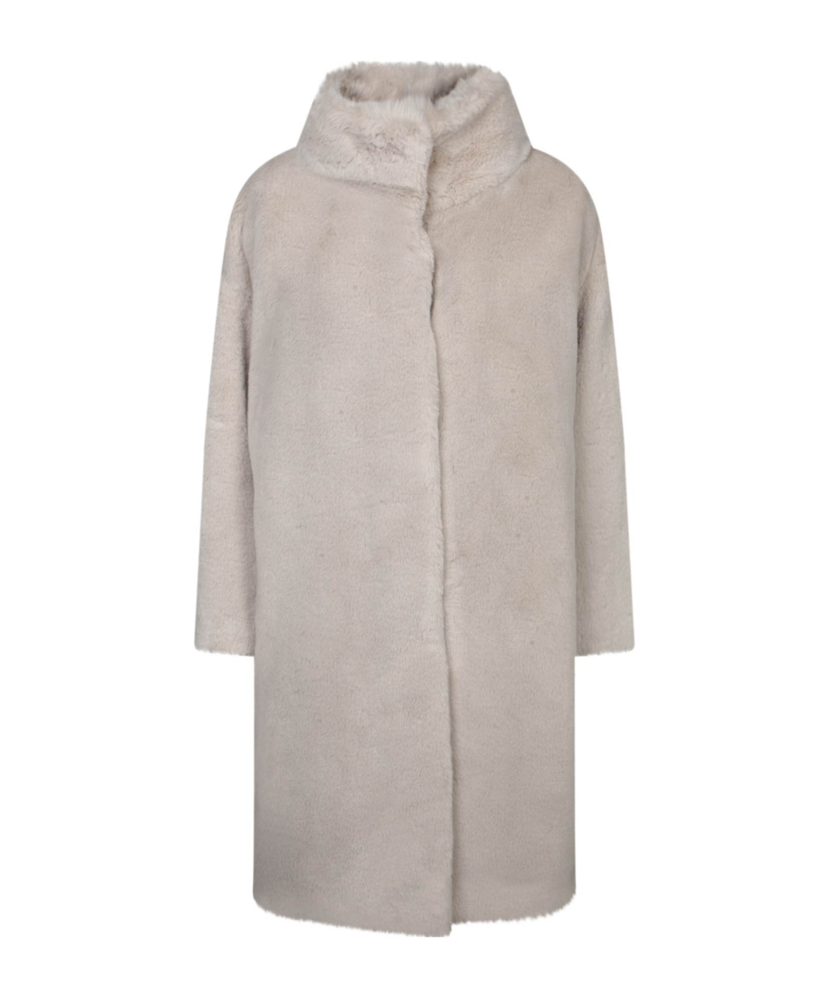 Herno Funnel-neck Coat In Gray