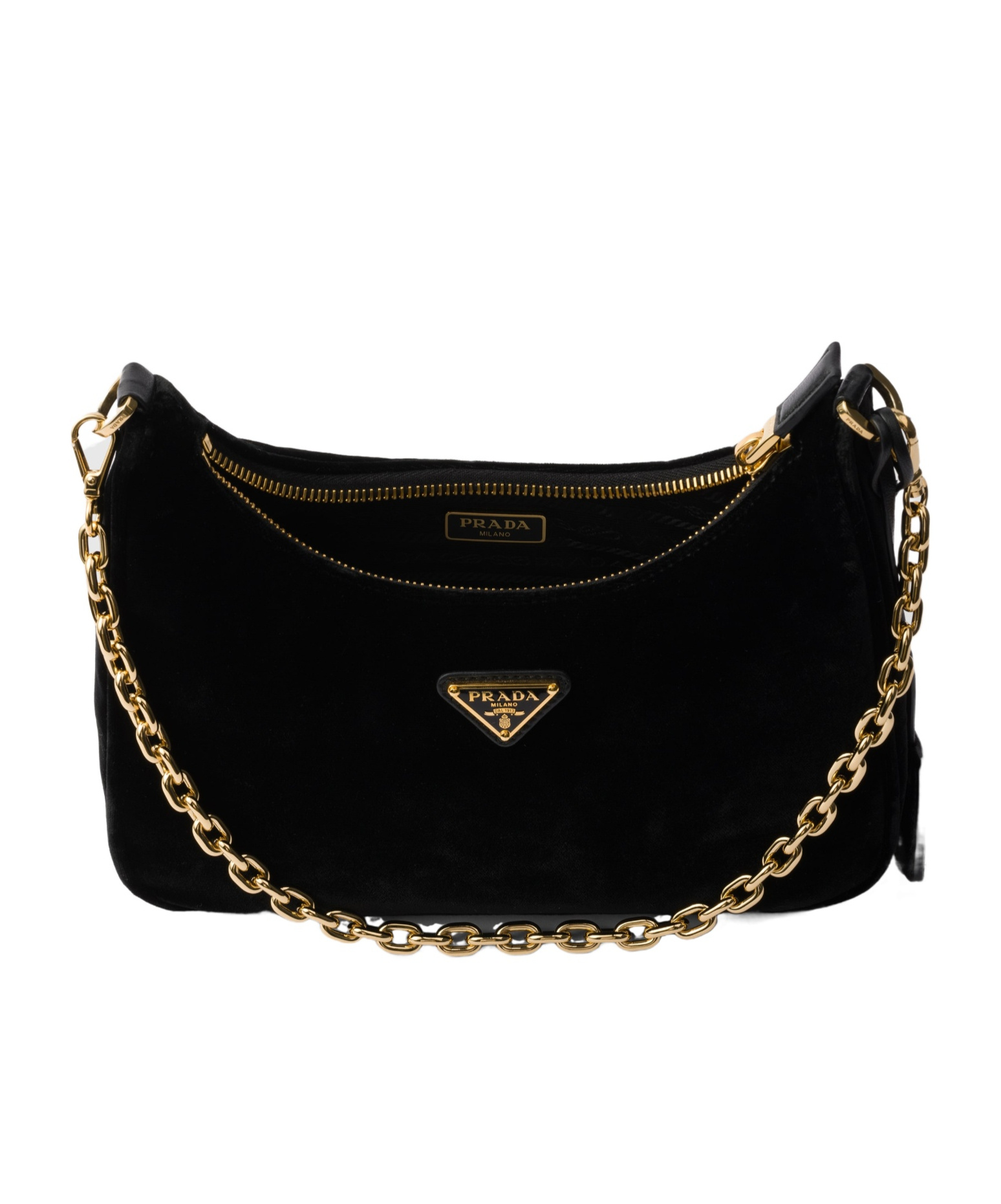 Prada Re-edition Mini Bag Aus Samt In Black
