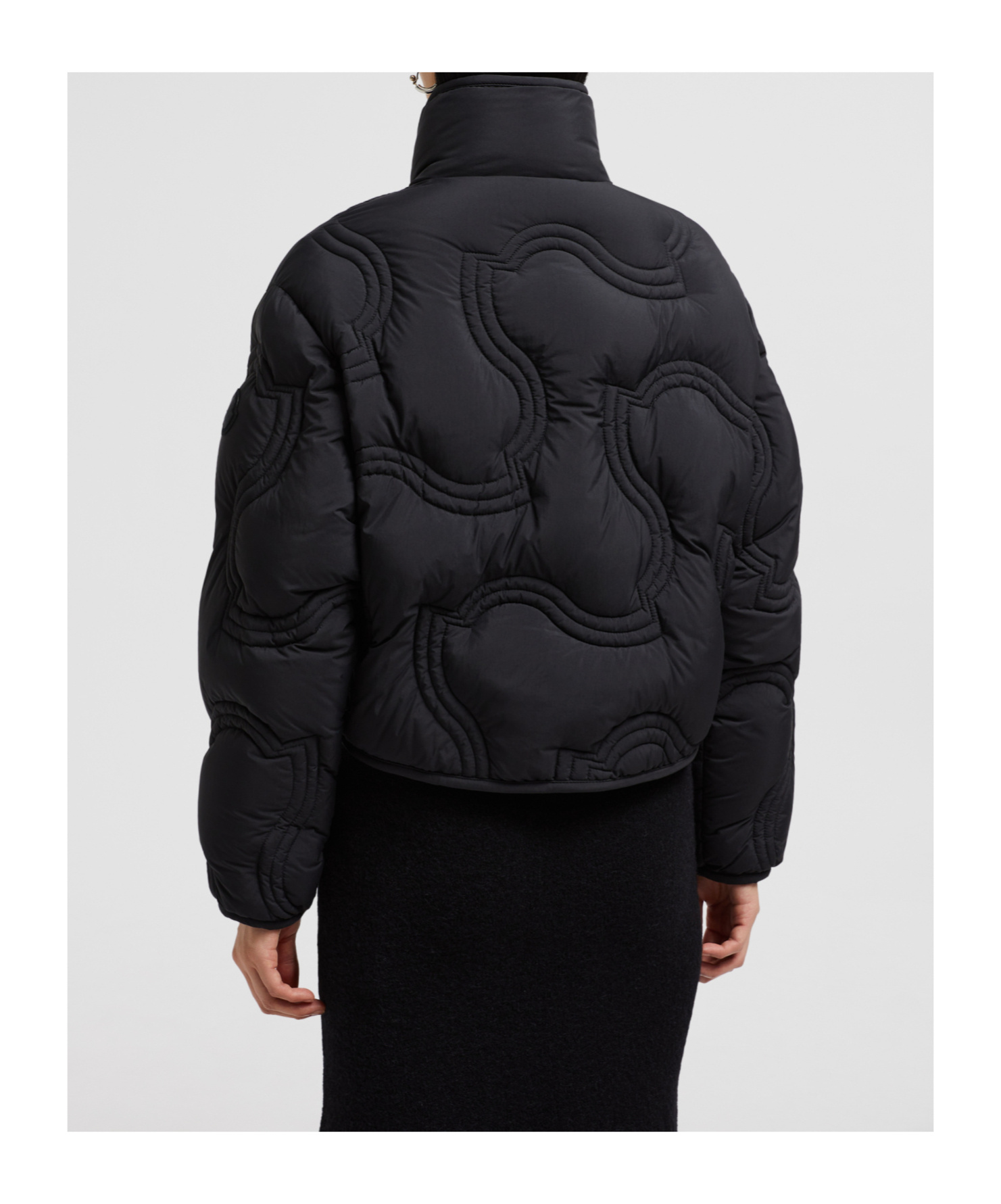 Moncler Short Down Jacket And Coat In Black