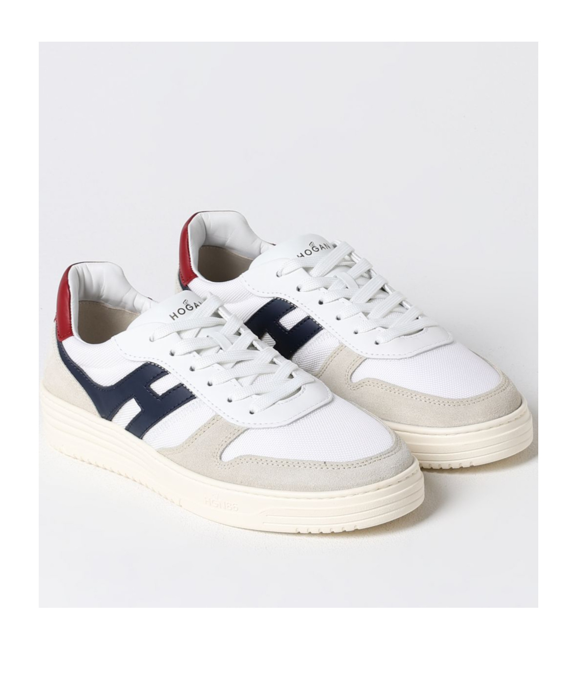 Hogan H630 Logo Patch Lace-up Sneakers Sneakers In White