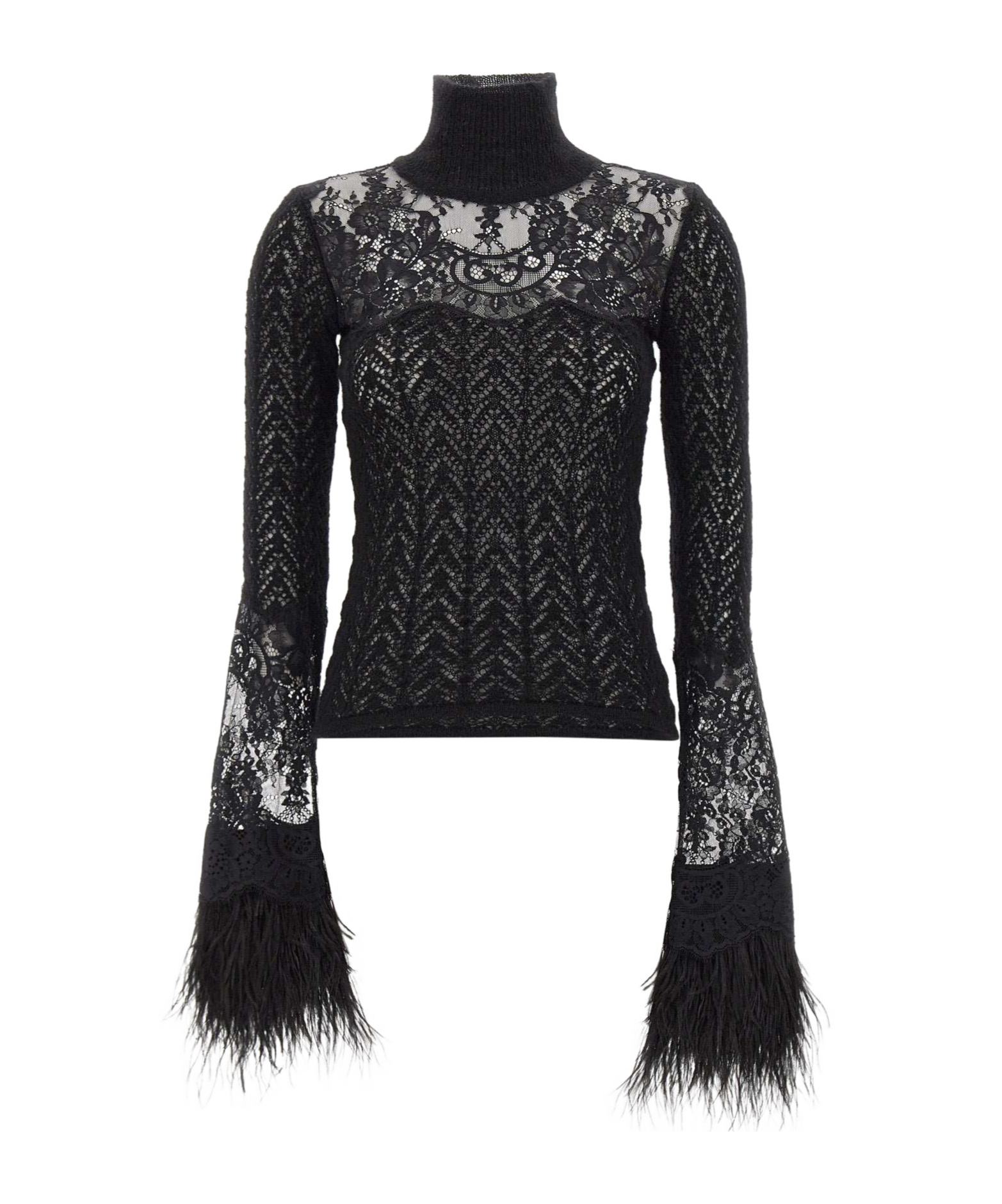 Blumarine Turtleneck Sweater In Black