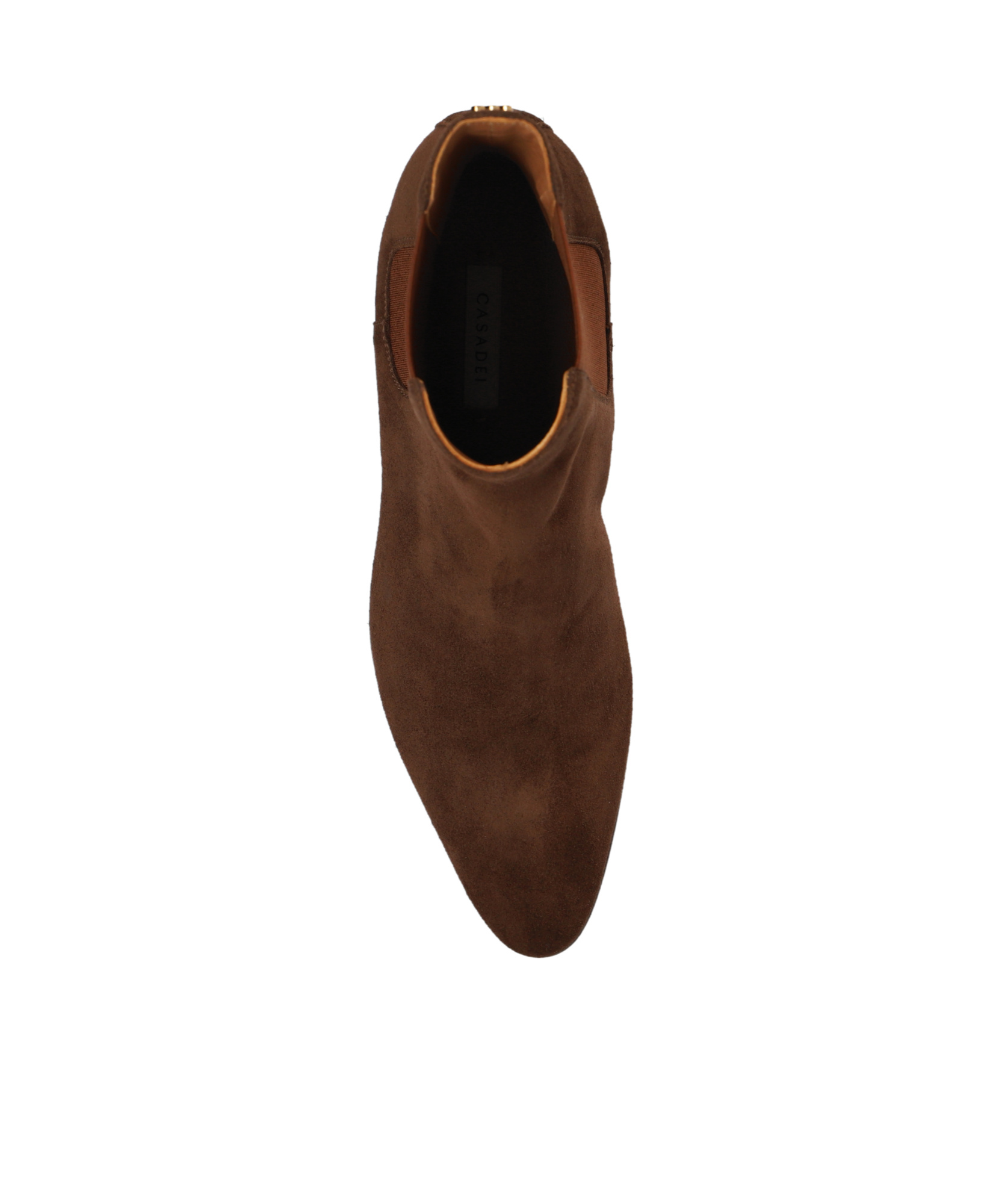 Casadei Pointed-toe Suede Chelsea Boots In Brown