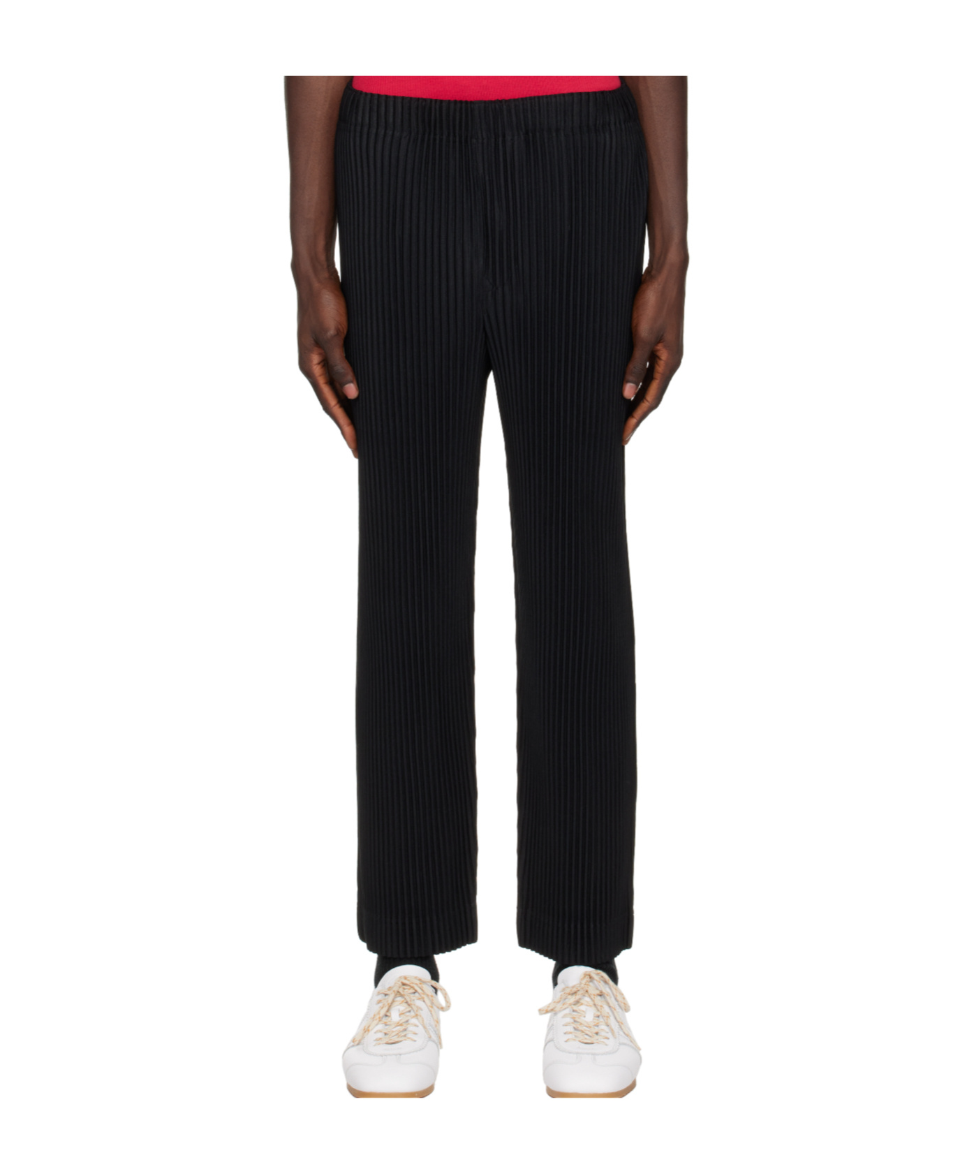 Issey Miyake Black Monthly Color November Trousers In Multi