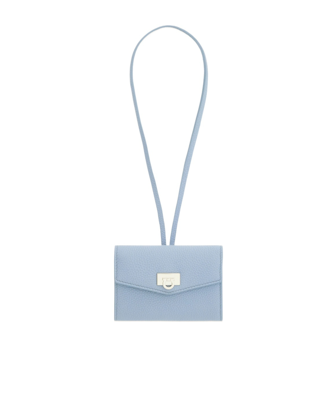 Ferragamo Gancini Buckle Card Holder Charm In Blue