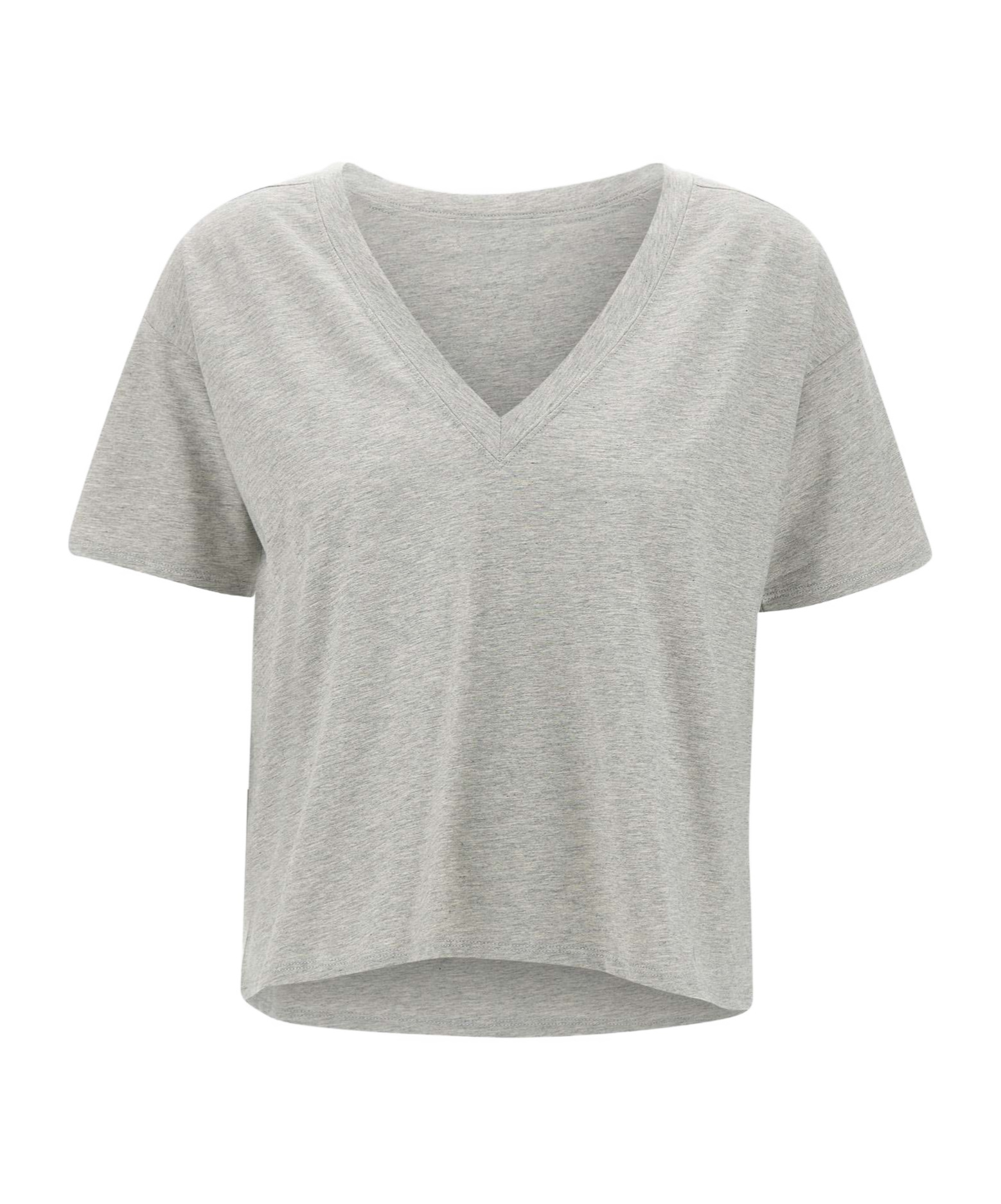 Loulou Studio V-neck Short-sleeved T-shirt In Gray