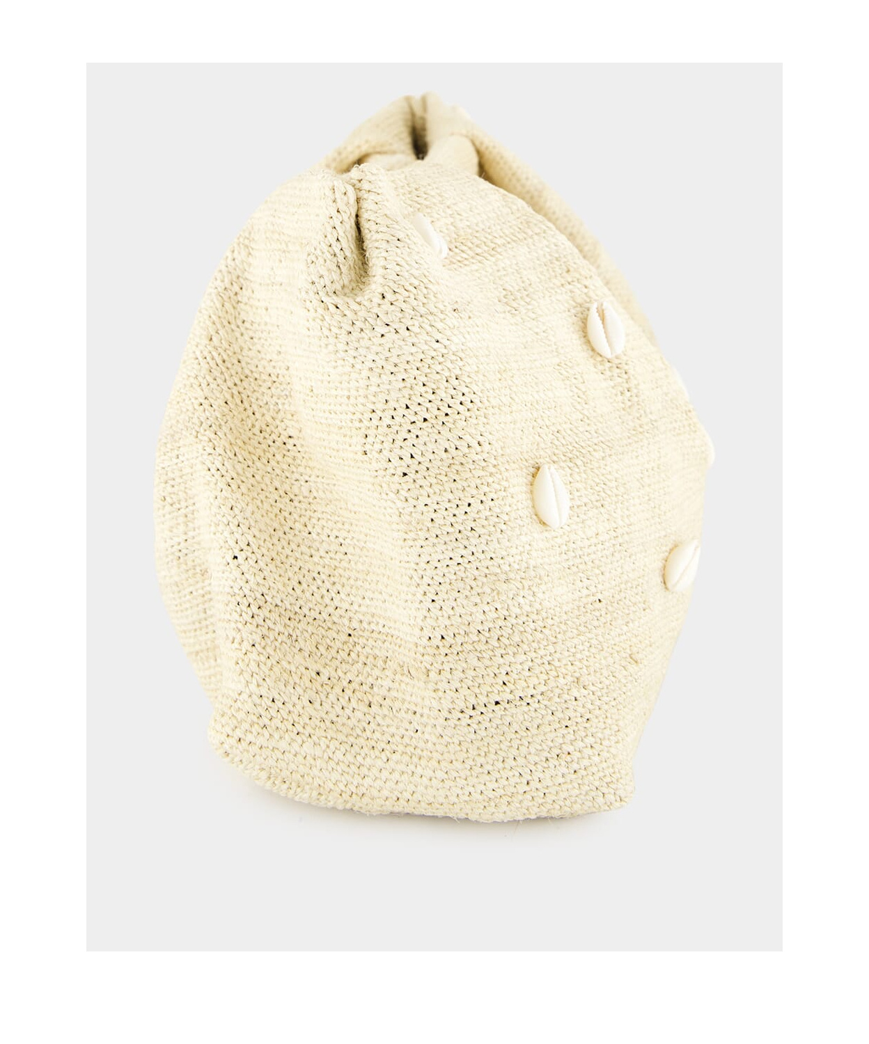 Sensi Studio Mini Seashell-sisal Clutch Bag In Brown