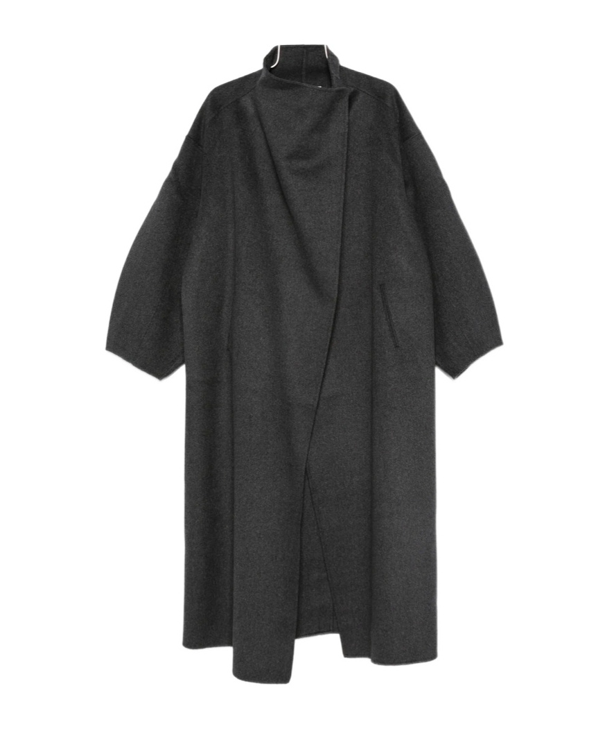 The Frankie Shop Stand Collar Coat In Gray
