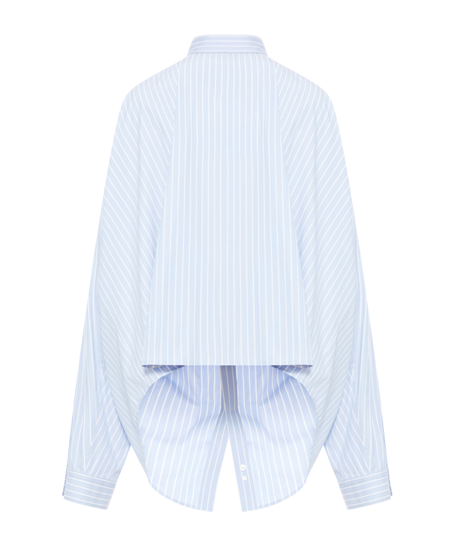 Balenciaga Asymmetric Shirt With Logo Embroidery In White