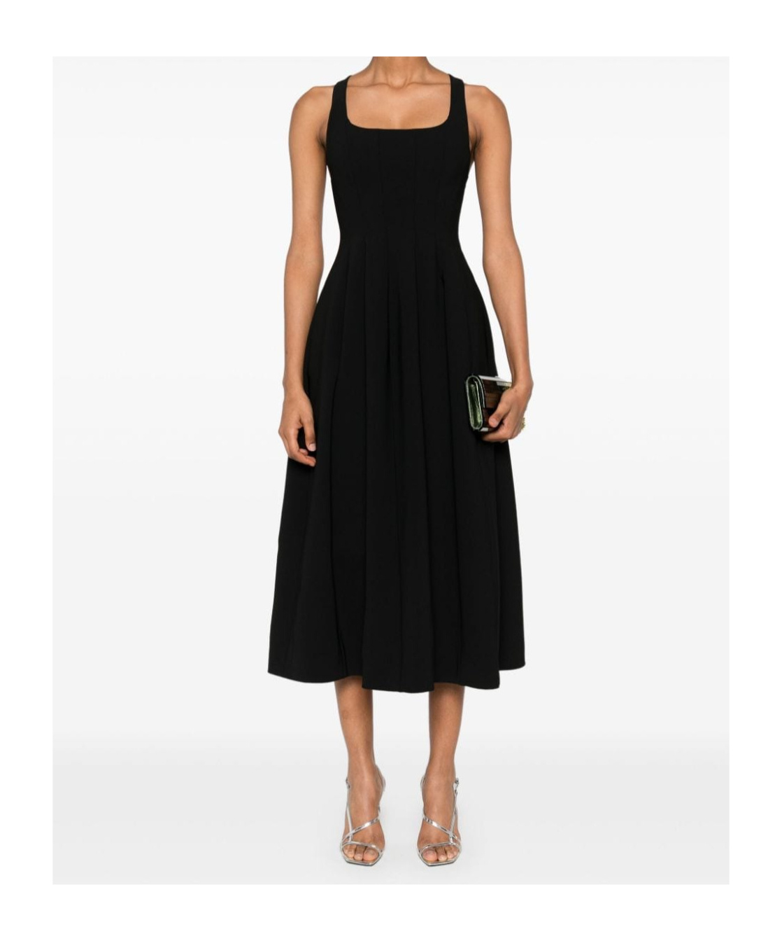 Philosophy Di Lorenzo Serafini Pleated Maxi Dress In Black