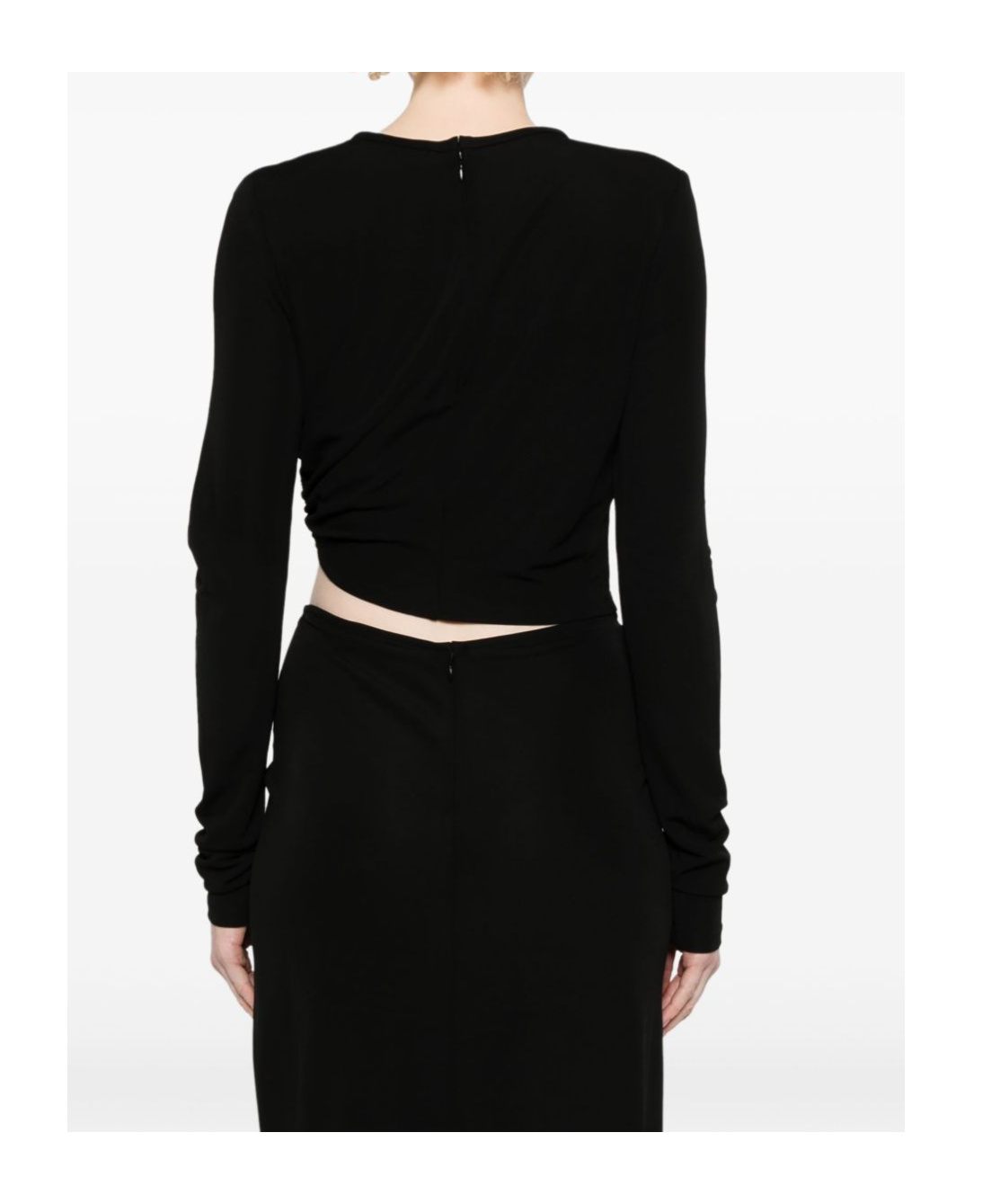 Christopher Esber Bezel-quartz Long-sleeve Top In Black