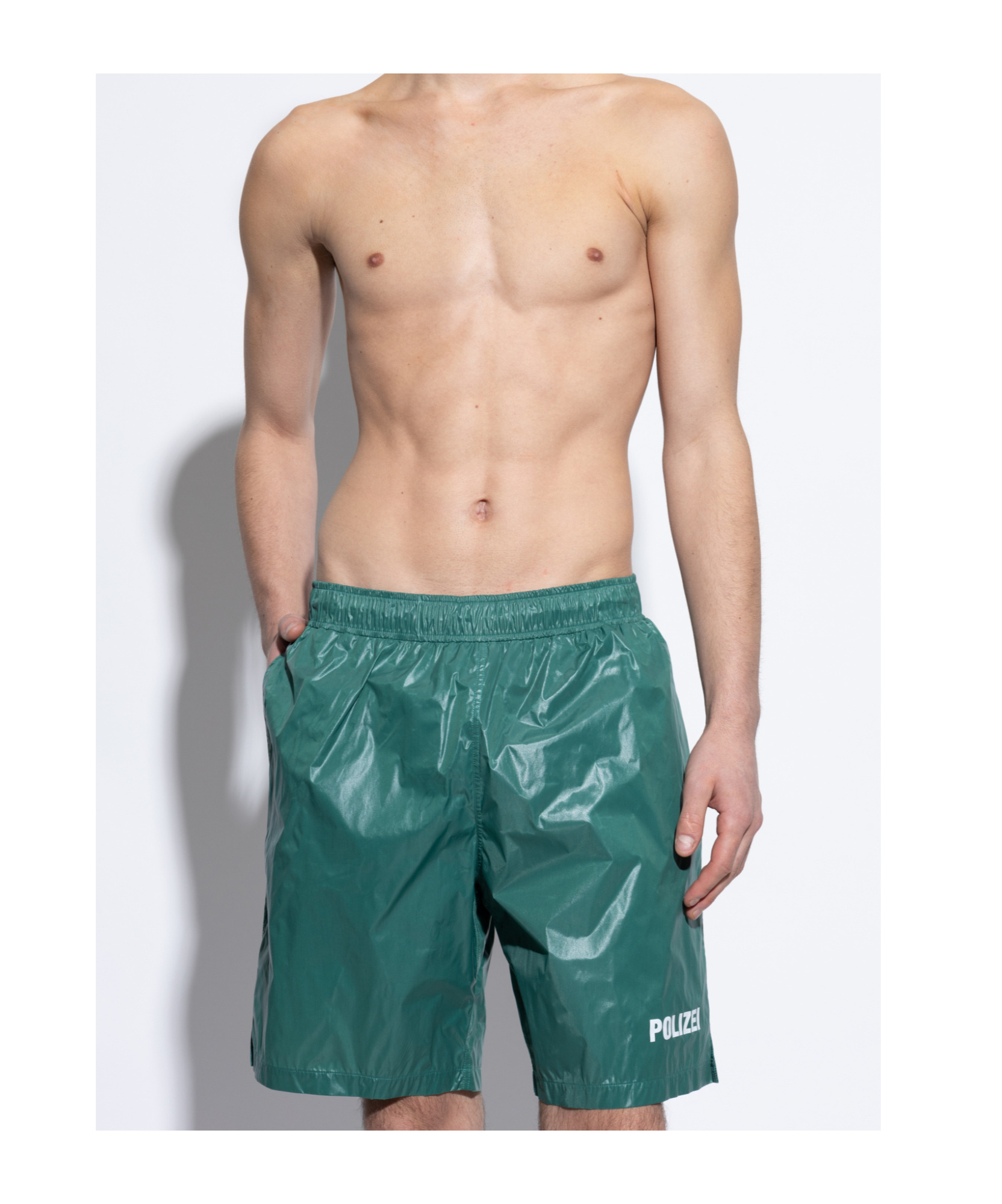 VETEMENTS POLIZEI SWIM SHORTS
