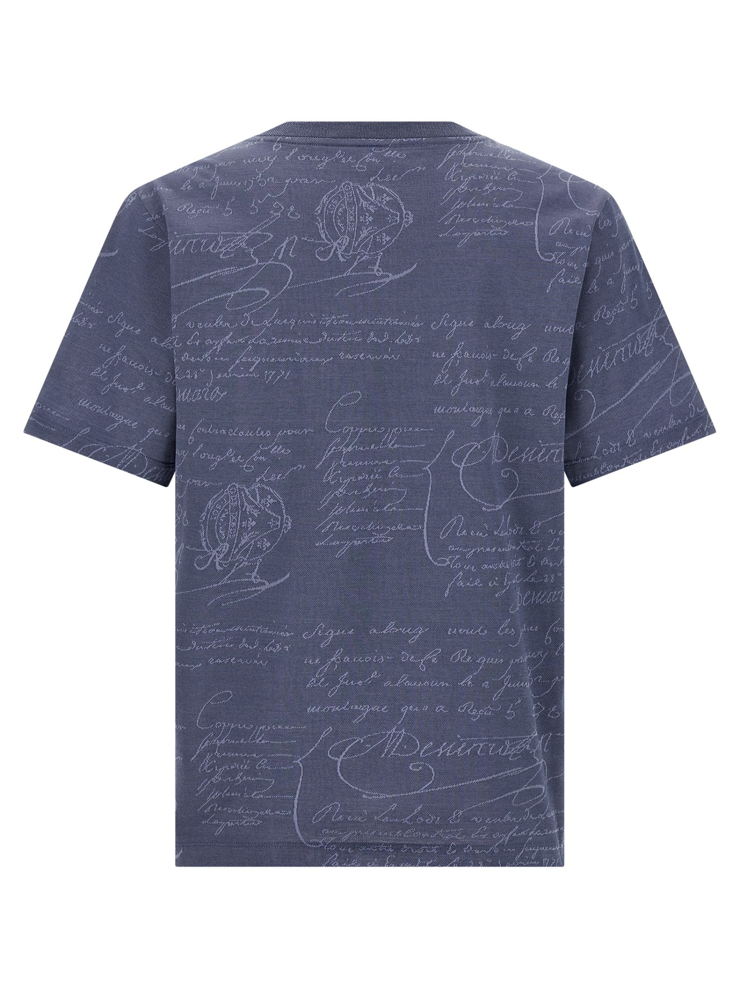 Berluti Crew Neck Short-sleeved T-shirt In Blue