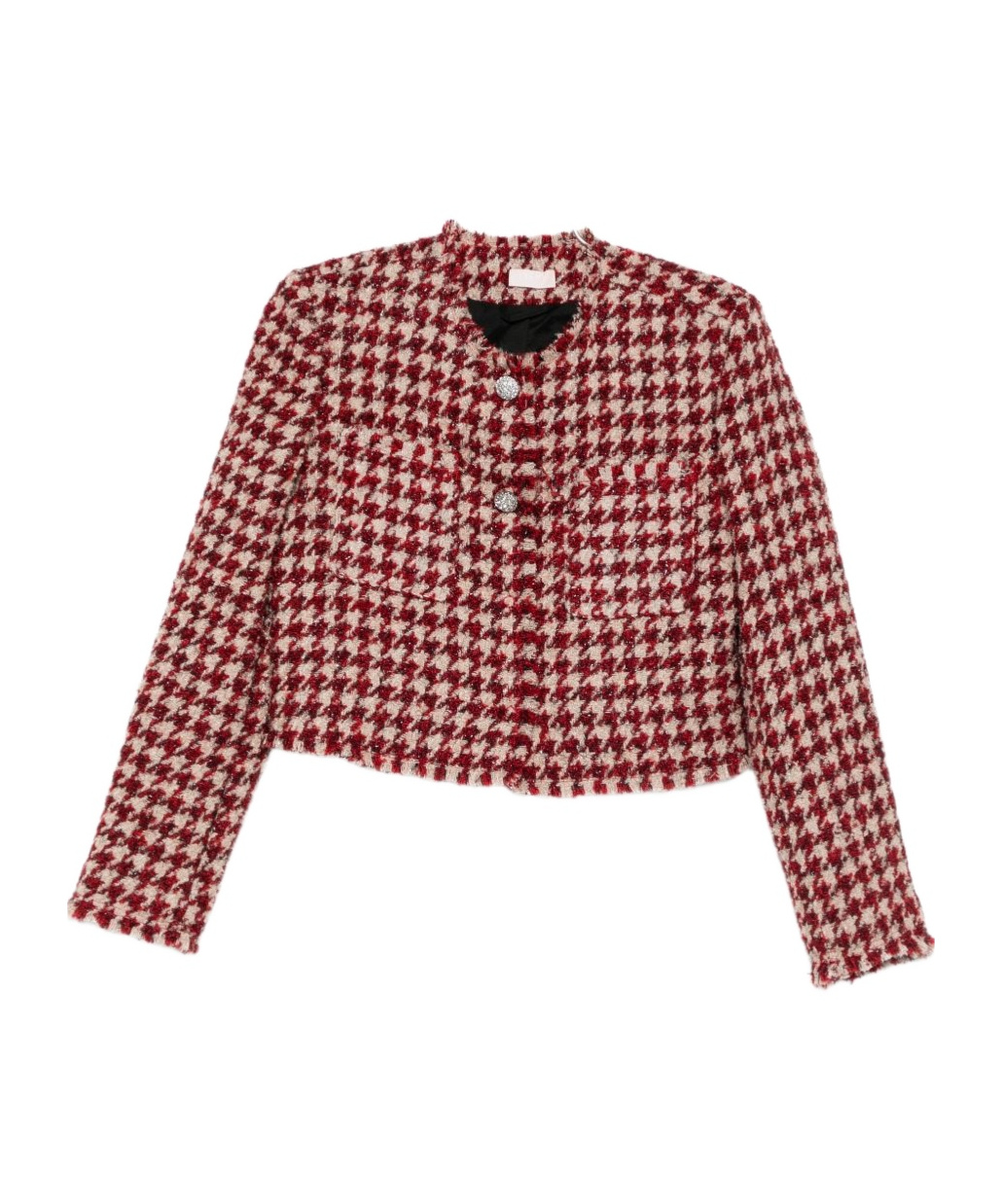 Liu •jo Cropped Casual Jacket In Red