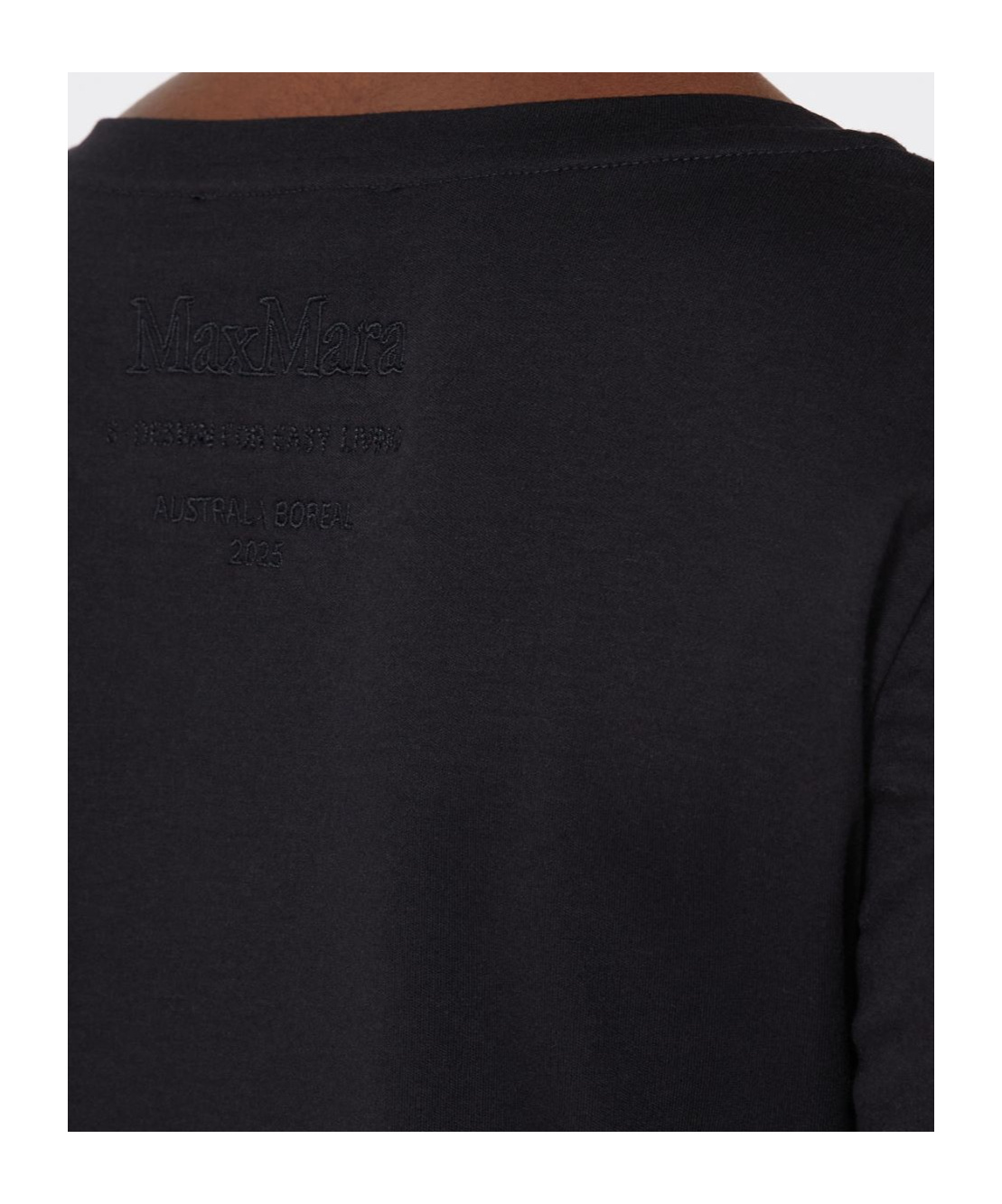 Max Mara Long-sleeved Jersey T-shirt In Black