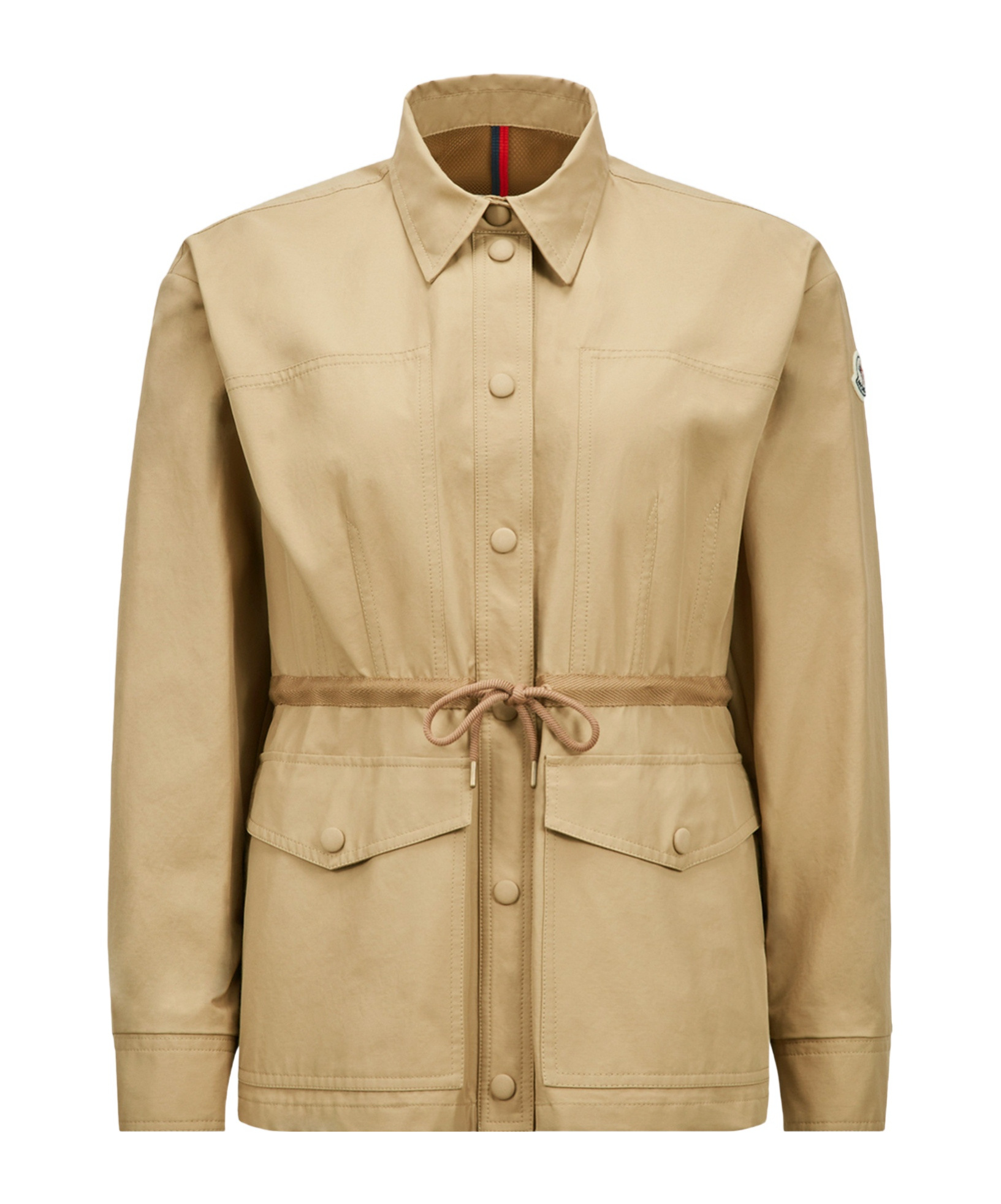 Moncler Saulon Technical Twill Field Jacket In Nude