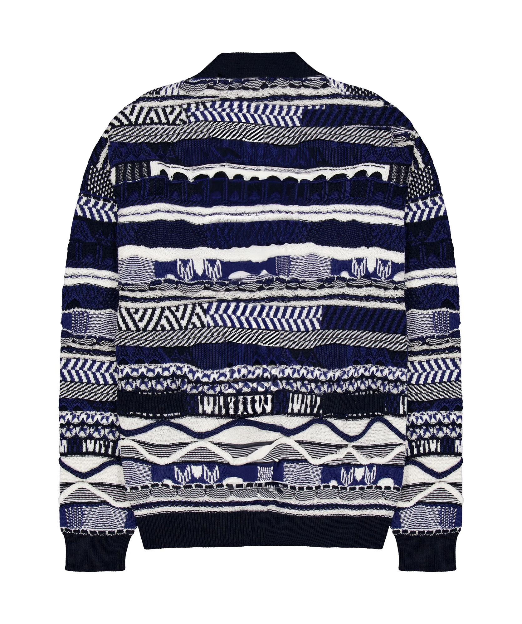 Shop Laneus Jacquard-knit Cardigan In Black