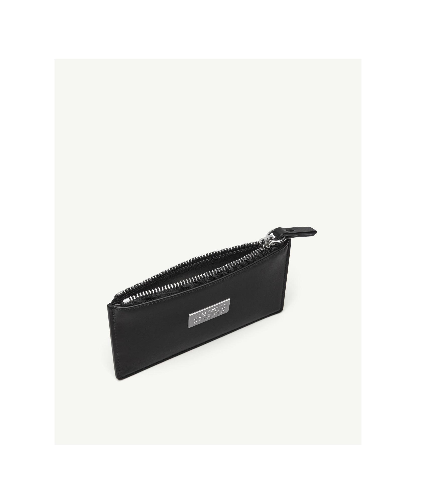 Mm6 Maison Margiela Numbers-motif Leather Wallet In Black