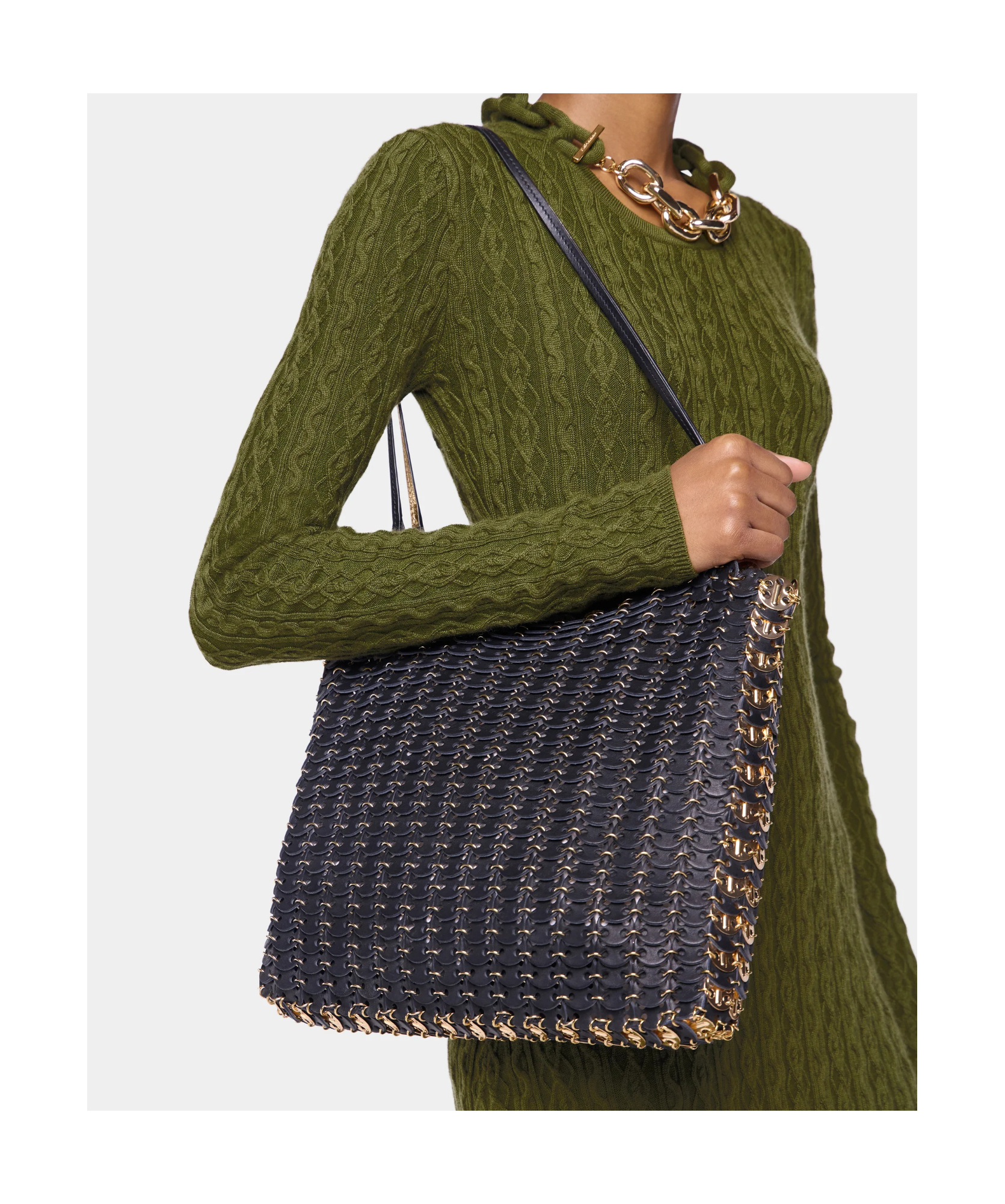 Rabanne 1969 Flip Top Handle Bag In Blue