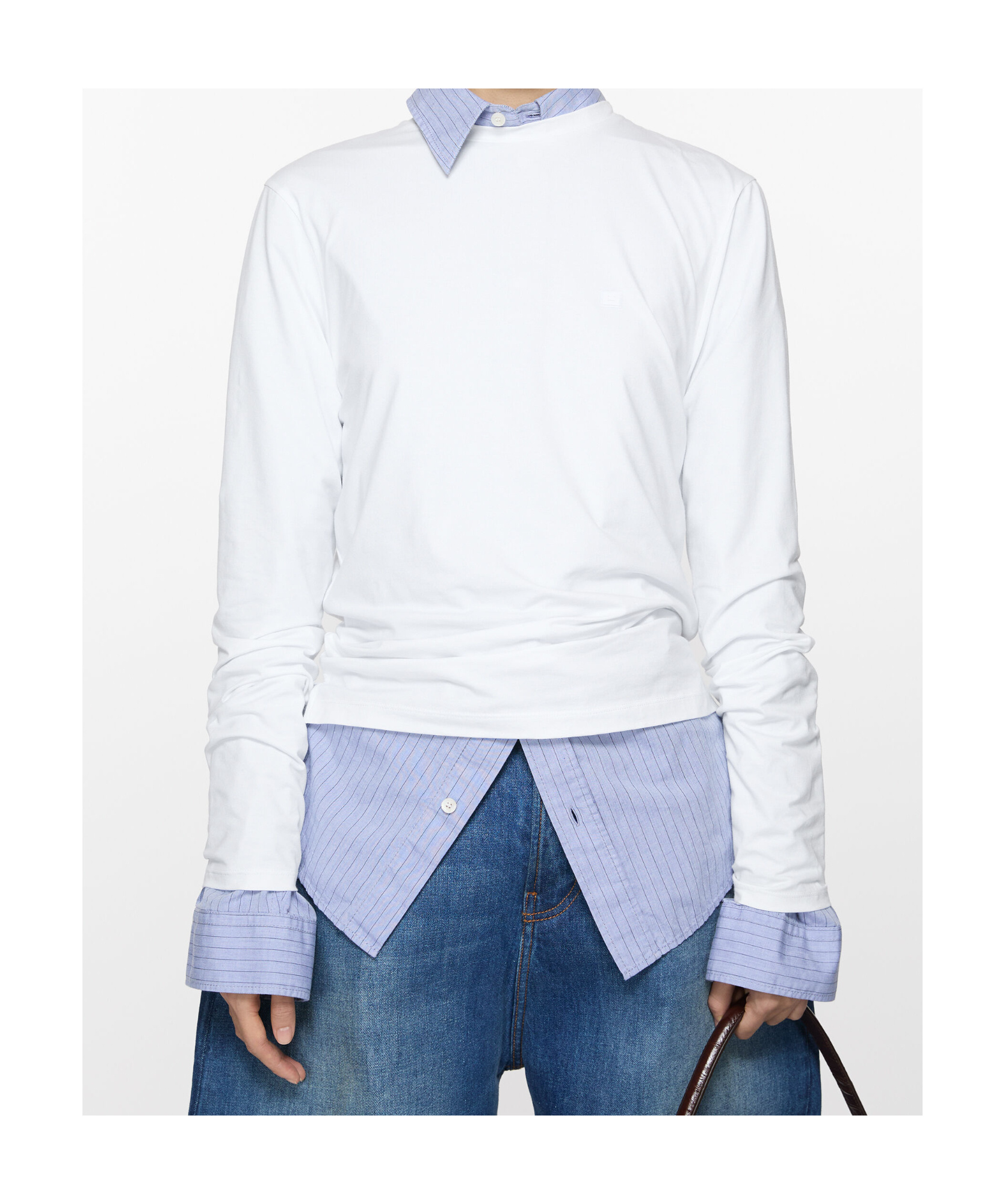 Acne Studios Long-sleeved T-shirt In White