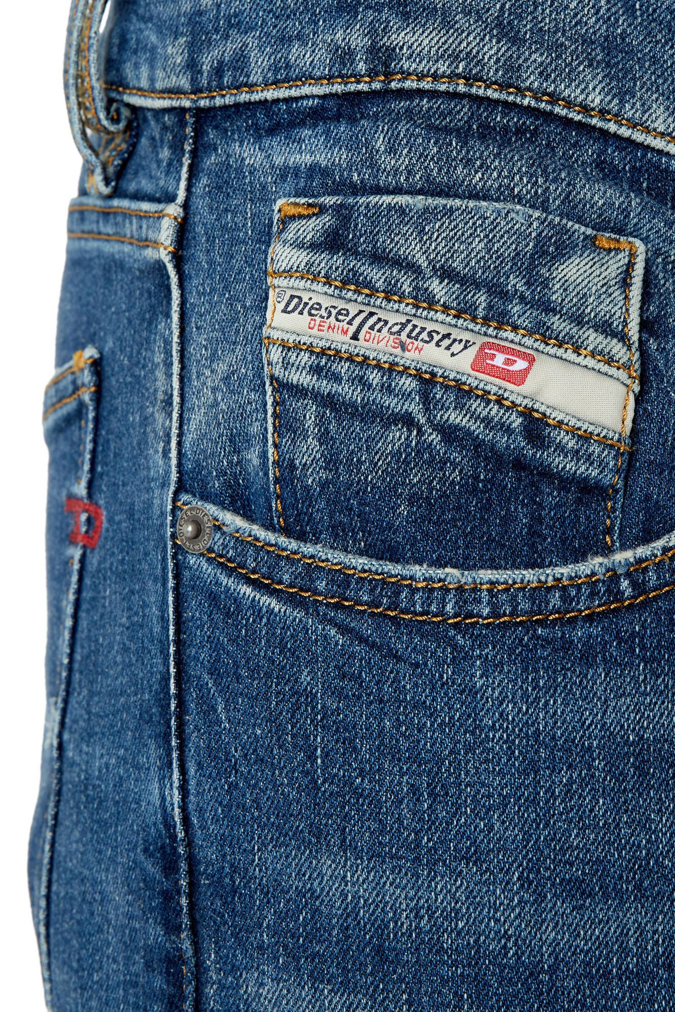Diesel Drawstring Denim Trousers In Blue