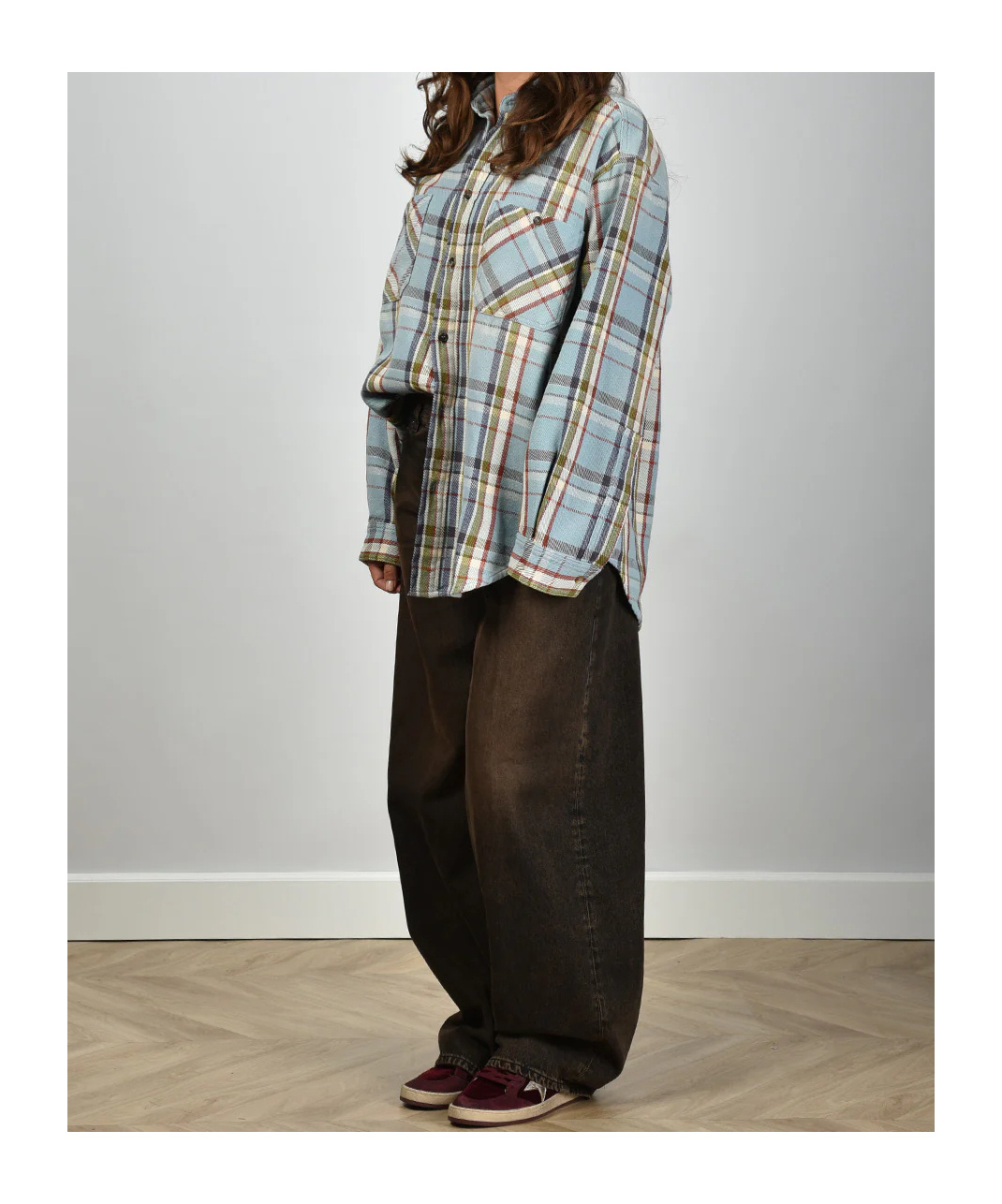 Haikure Plaid Long-sleeved Shirt In Multi