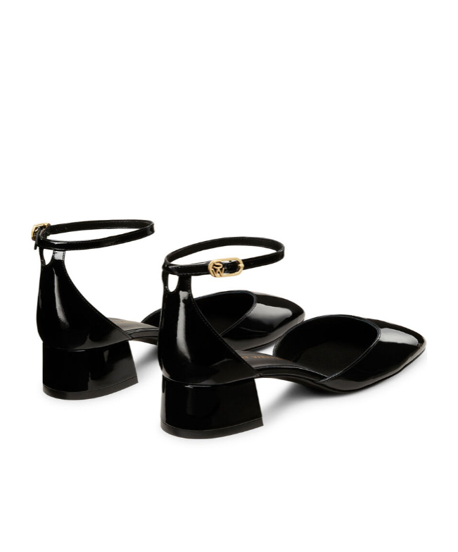 Stuart Weitzman Vivienne 35mm Patent-leather Pumps In Black